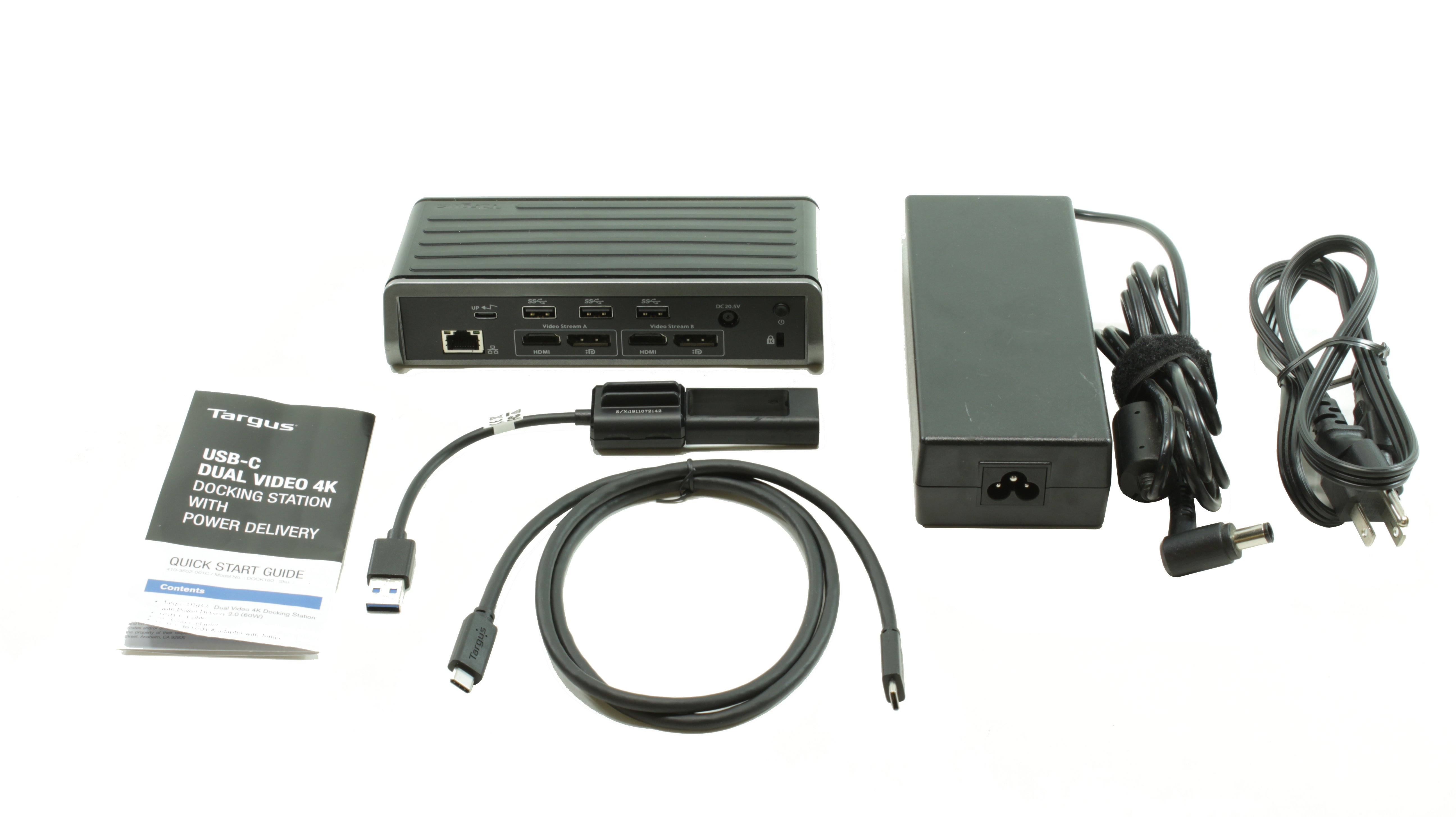Targus 4K Universal Docking Station With Power Usb 3.0 Dual 4K Video Black PN: DOCK180USZ