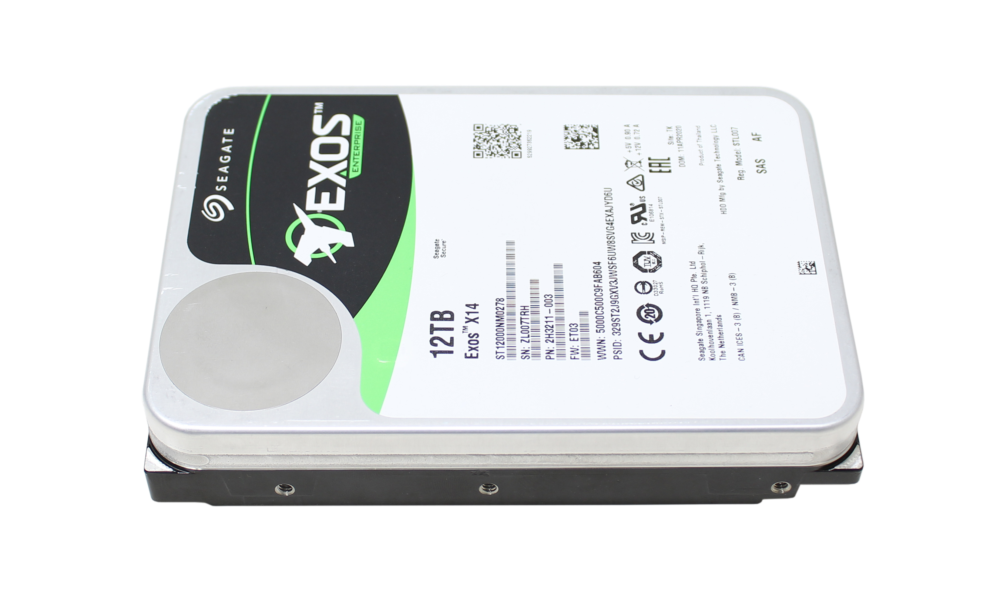 Seagate Exos X14 12Tb ST12000NM0278 SAS 12Gb/s SAS 3.5" 7.2K RPM 2H3211-003