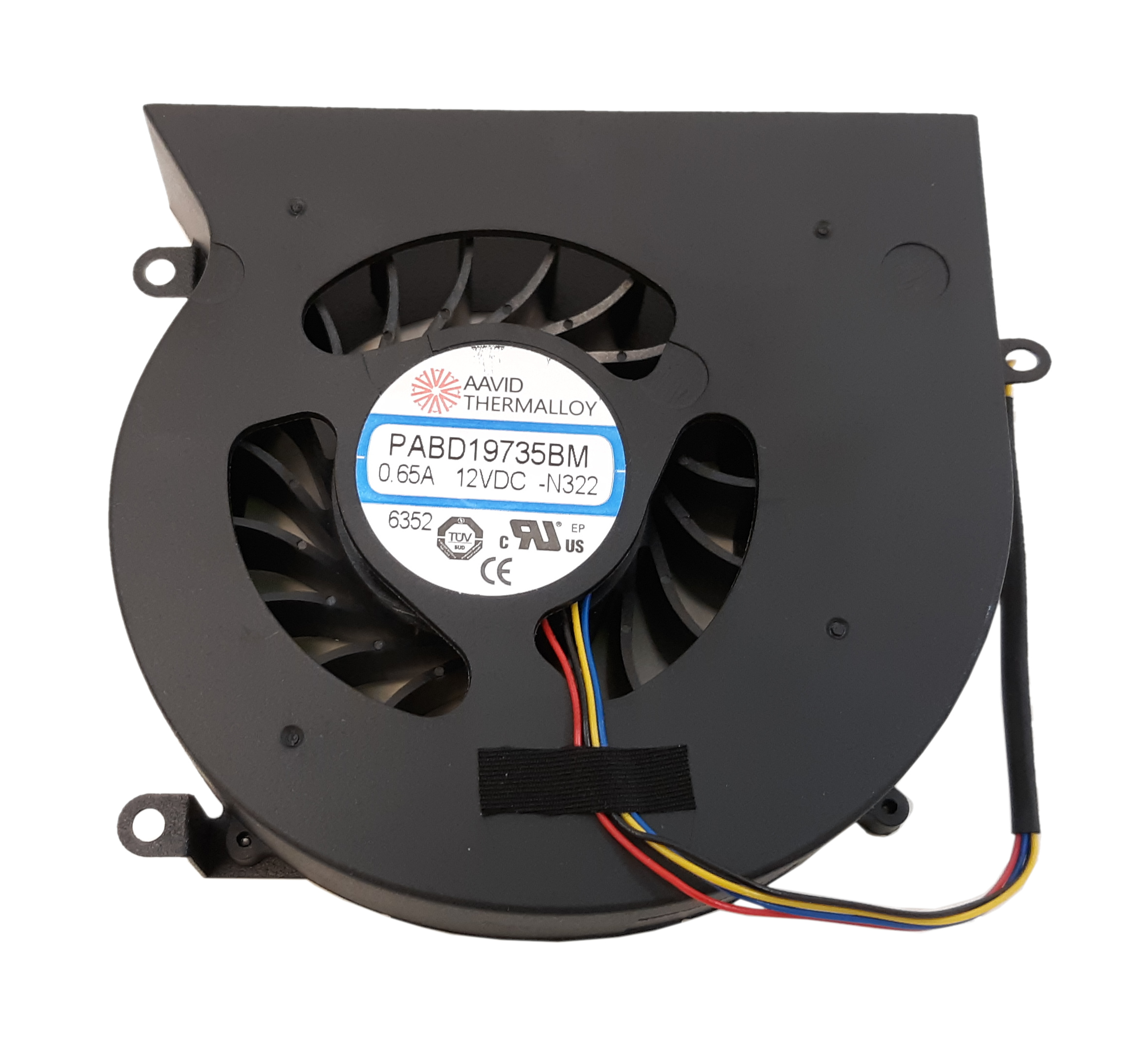 Aavid Thermalloy Laptop CPU Cooling Fan 4 Pin For MSI 0.65A 12VDC PABD19735BM N322