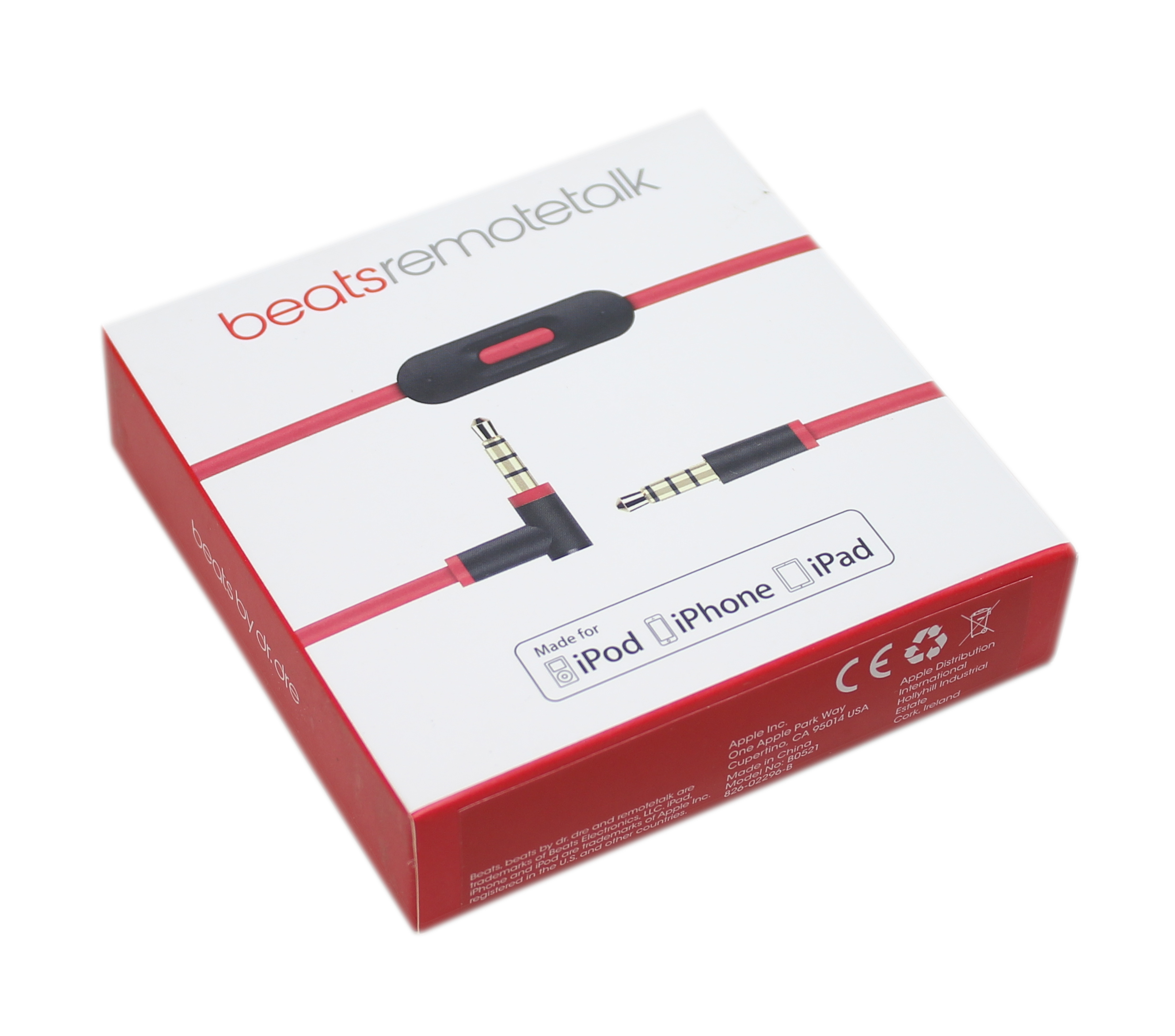 Beats RemoteTalk Cable Apple Audio 3.5mm by Dr. Dre Red B0521 MHDV2G/A - Click Image to Close