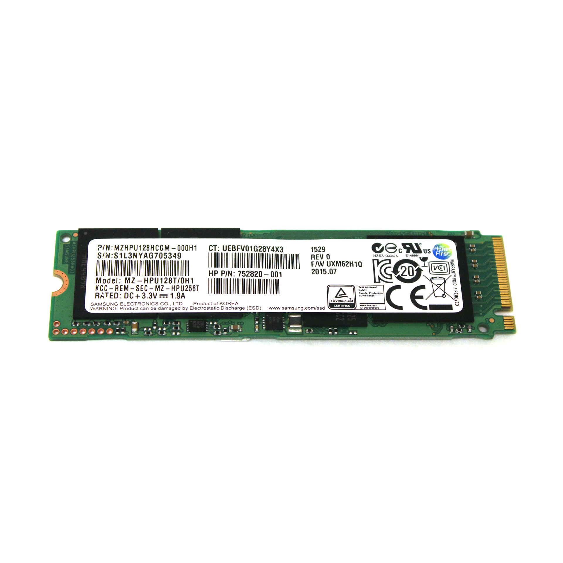 HP SSD 128GB M.2 757990-001 752820-001 758143-001 MZ-HPU128T/0H1 - Click Image to Close