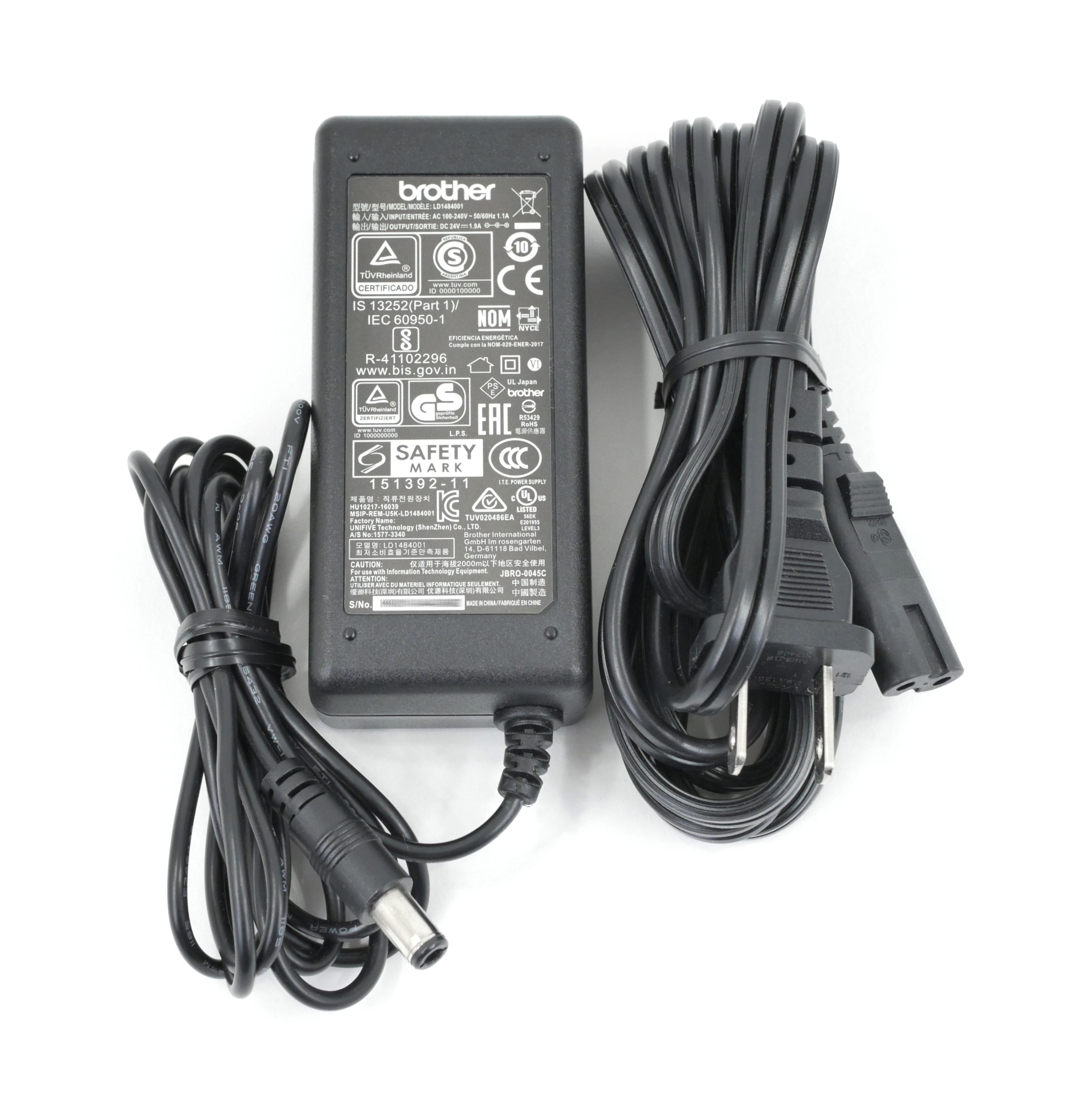 Brother AC Adapter LD1484001 45W Input 100-240v 1.1A Out 24v 1.9A HU10217-16039 - Click Image to Close