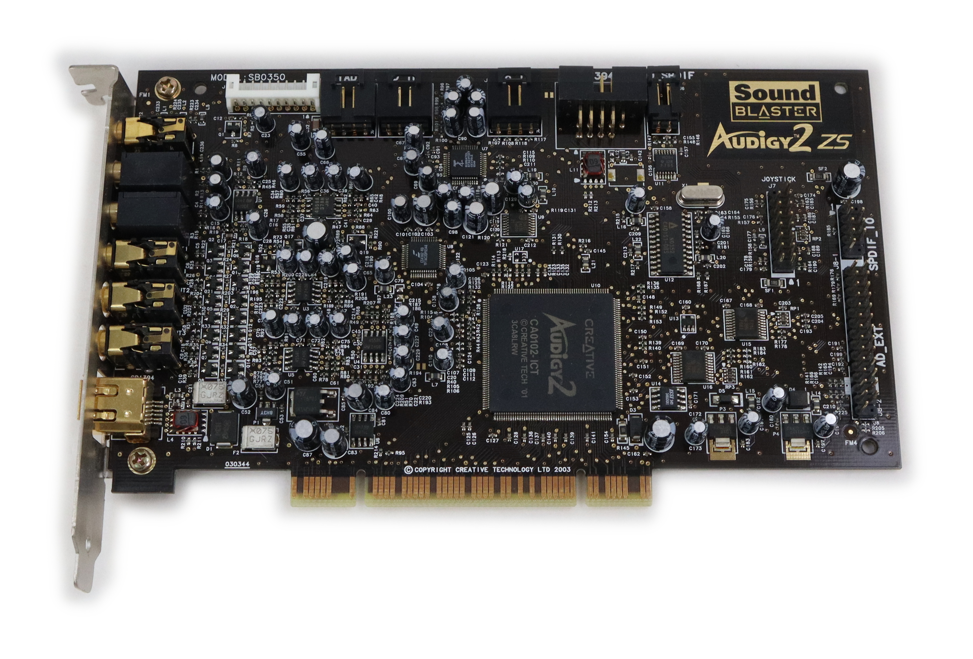 Creative Sound Blaster Audigy 2 ZS 7.1 Channels 24bit 192KHz SB0350 - Click Image to Close