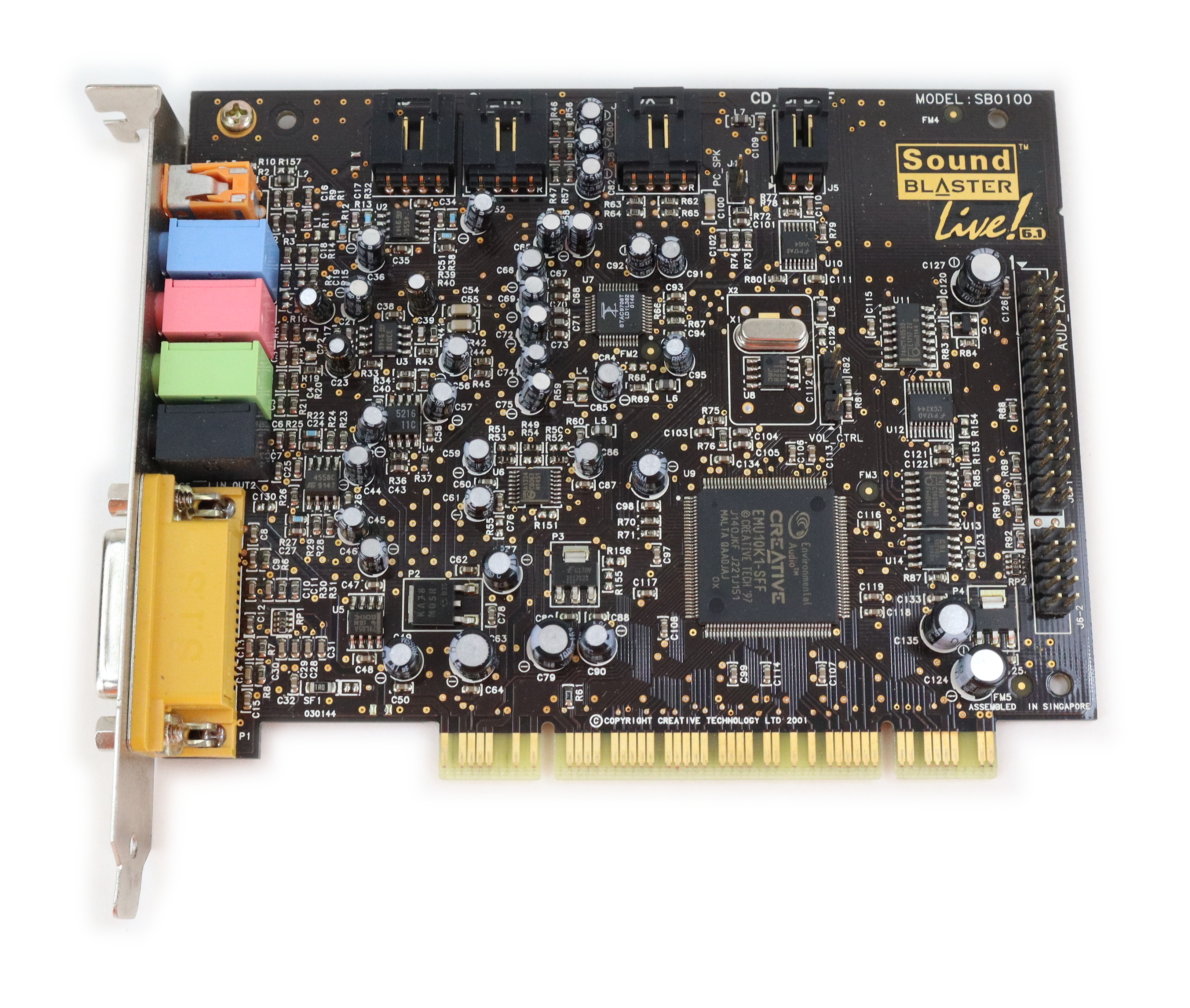 Creative Labs Sound Blaster Live 5.1 Channels PCI SB0100 - Click Image to Close