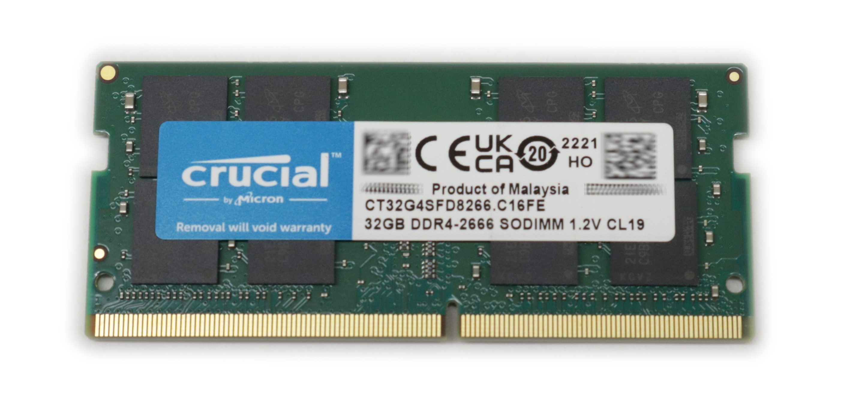 Crucial 32GB CT32G4SFD8266.C16FF DDR4-2666 SoDimm 260pin Unbuffered Non-ECC 1.2V