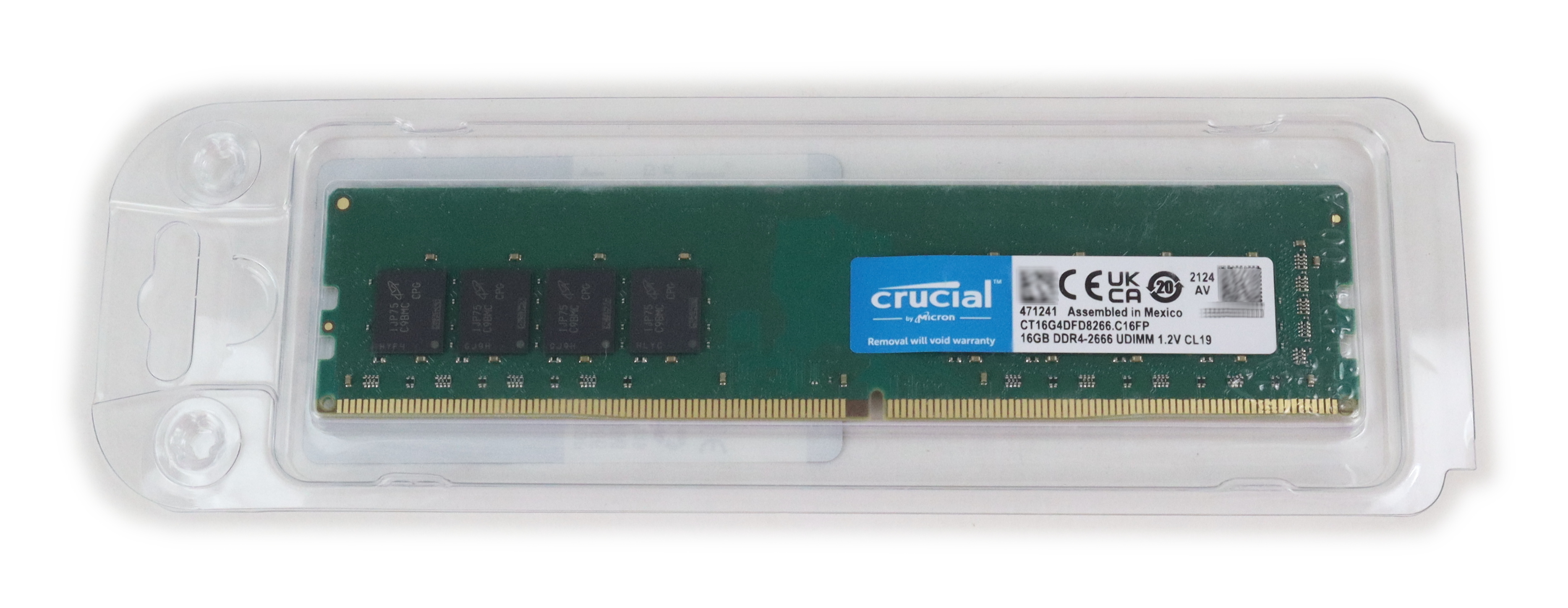 Crucial 16GB CT16G4DFD8266 DDR4-2666 UDIMM 1.2V CL19 For Desktop