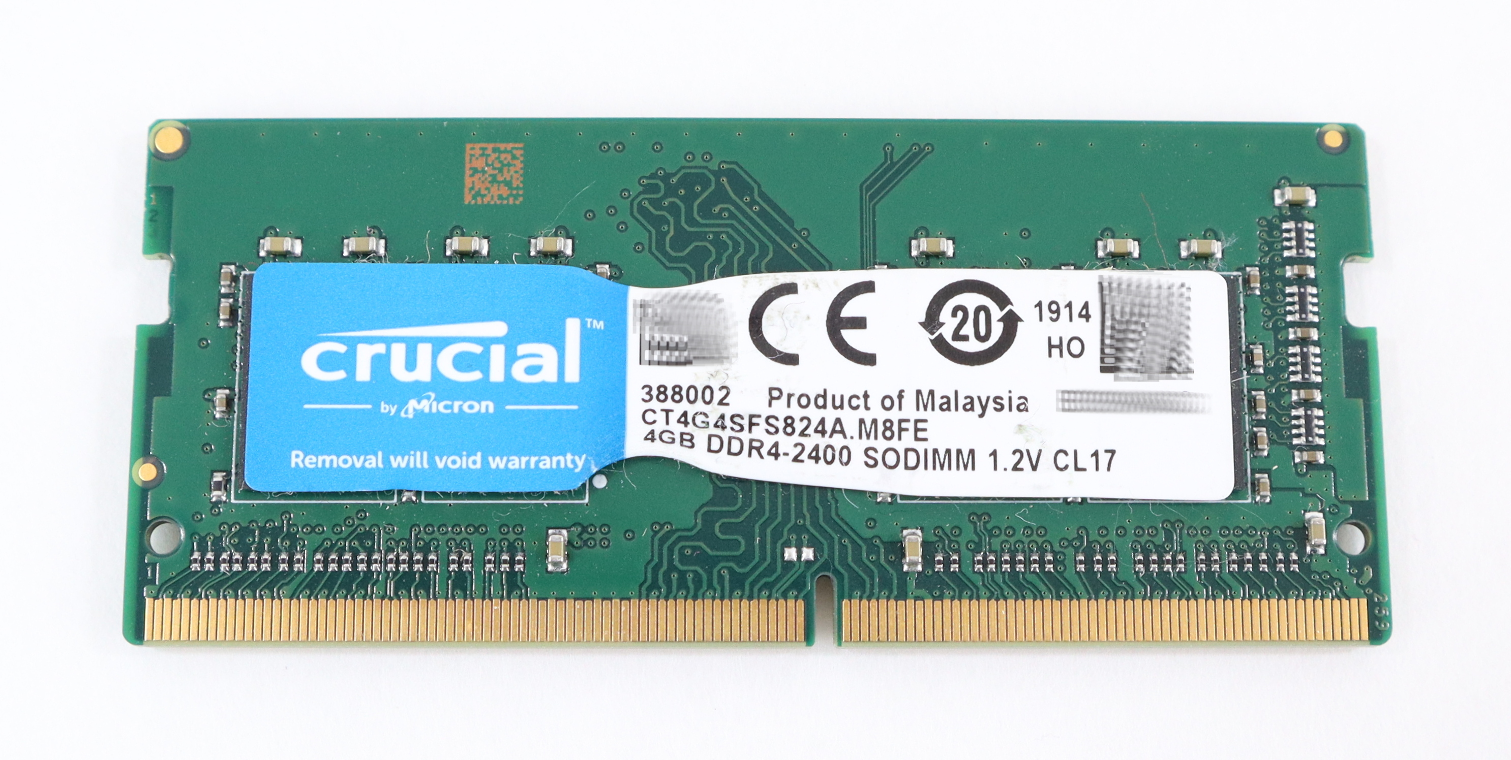 Crucial 4GB CT4G4SFS824A.M8FE DDR4-2400 SoDimm - Click Image to Close