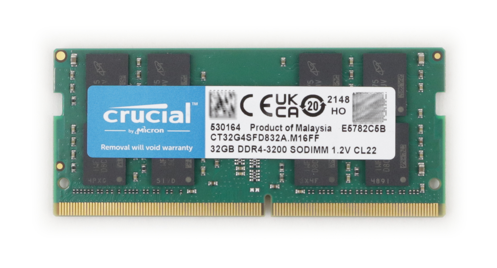 Crucial 32GB CT32G4SFD832A DDR4-3200 SODIMM 260pin PC4-25600 1.2V Non-ECC - Click Image to Close