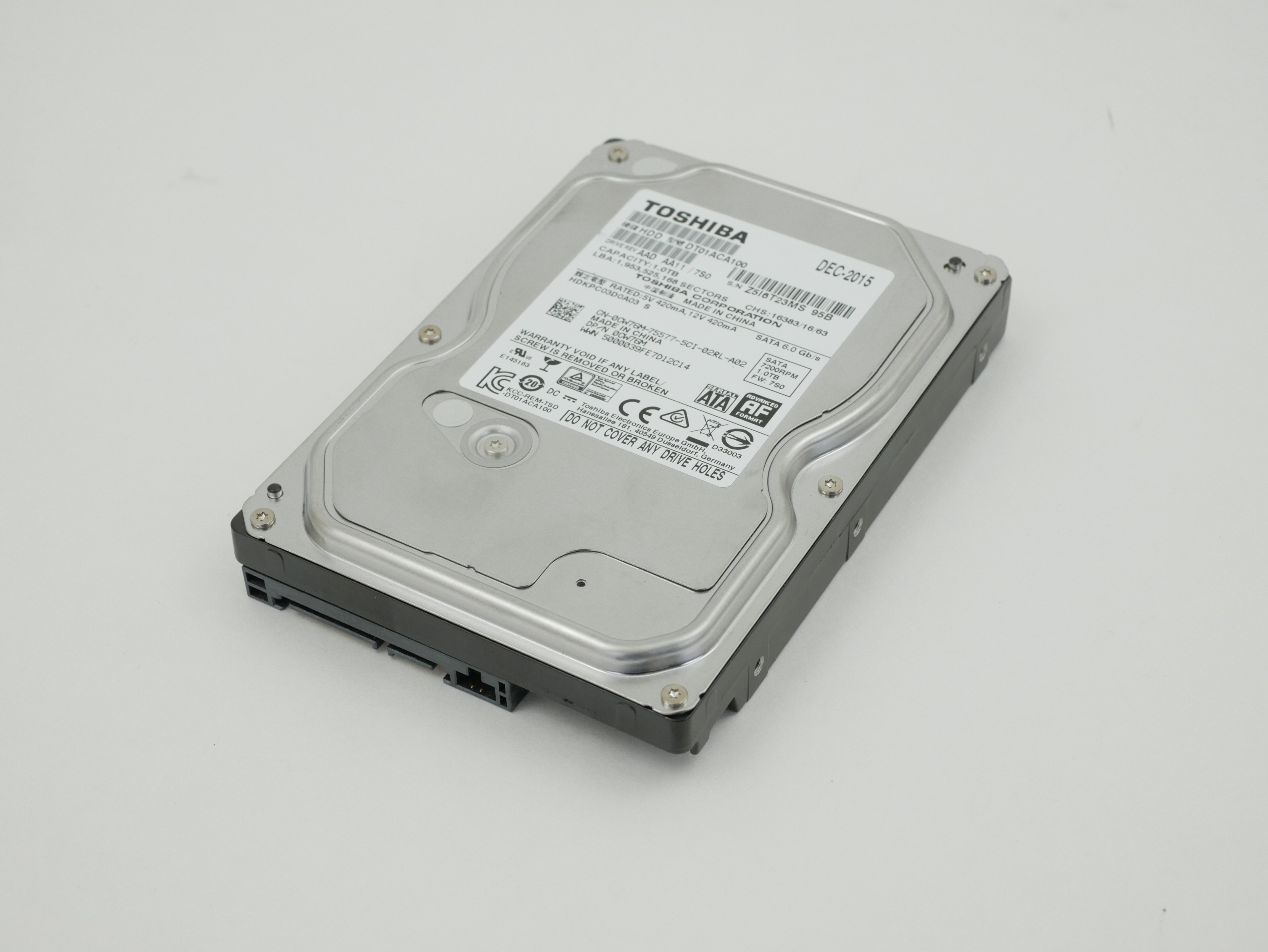 Dell Toshiba 1TB HDD 7200 RPM SATA 6Gb/s DT01ACA100 CW76M
