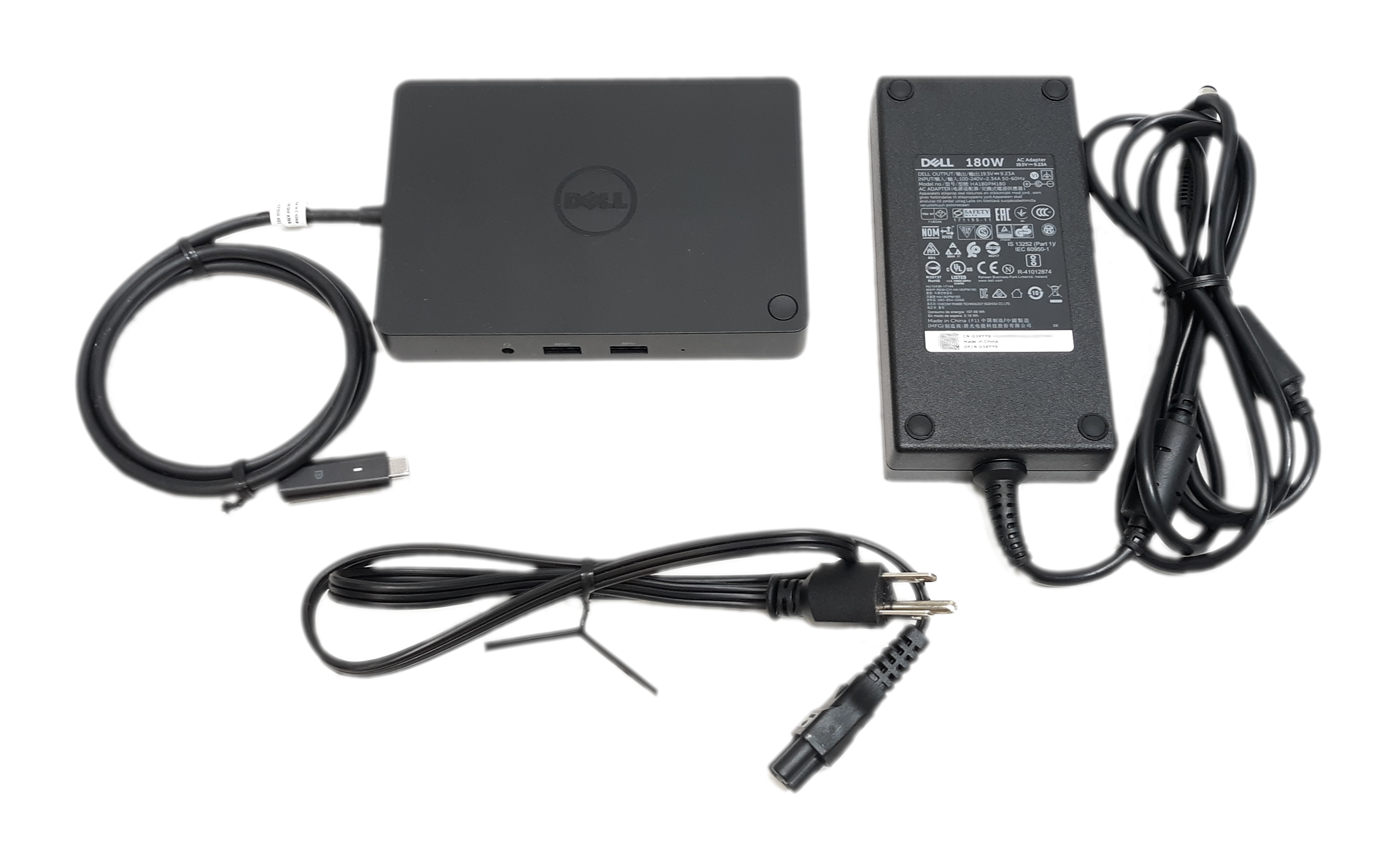 Dell Docking Station WD15 4K USB-C VGA HDMI miniDP AC Adapter 180W 05FDDV K17A001 - Click Image to Close