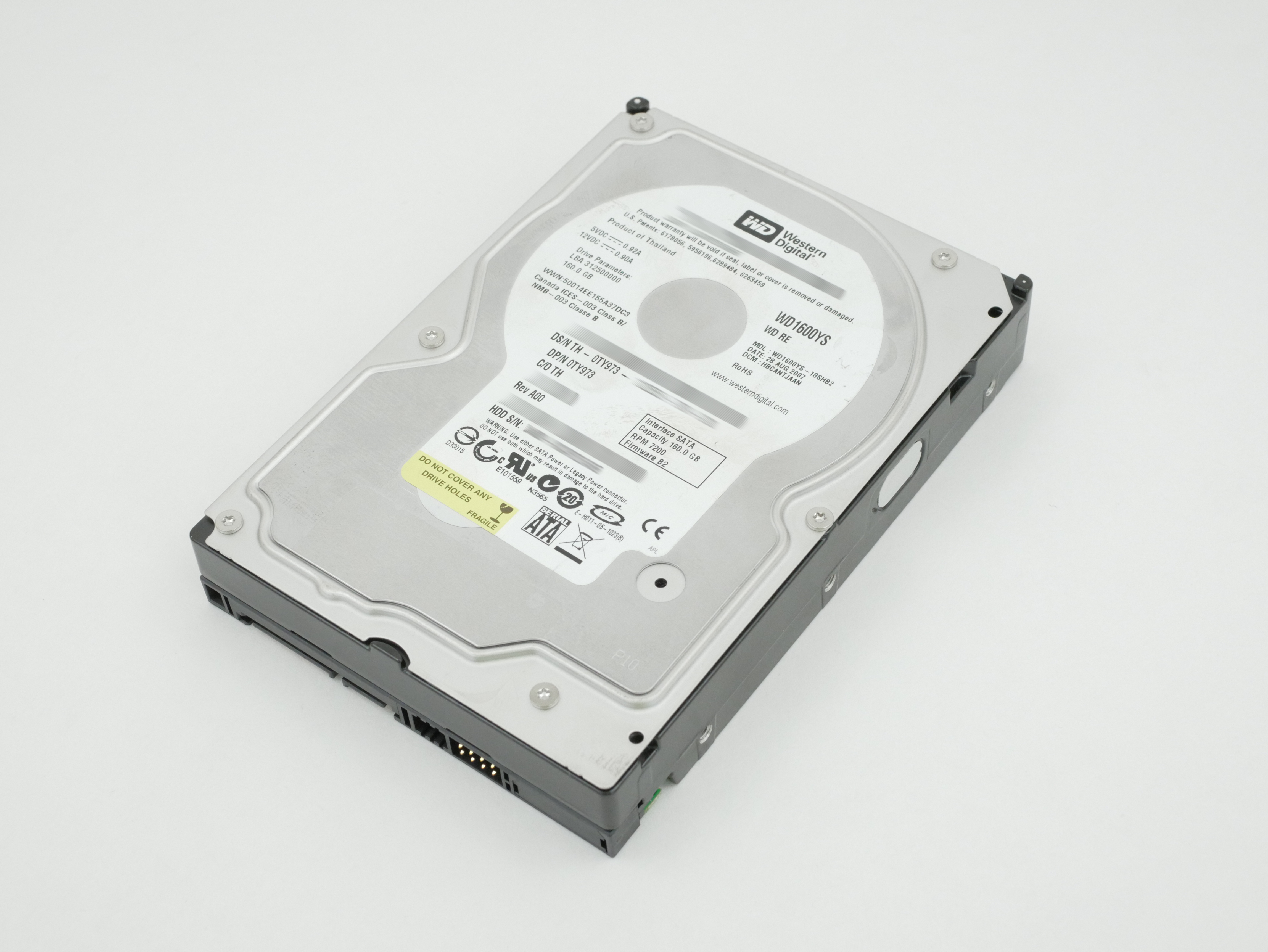 DELL Hitachi 160GB 7200RPM 3.5" SATA HD WD1600YS TY973