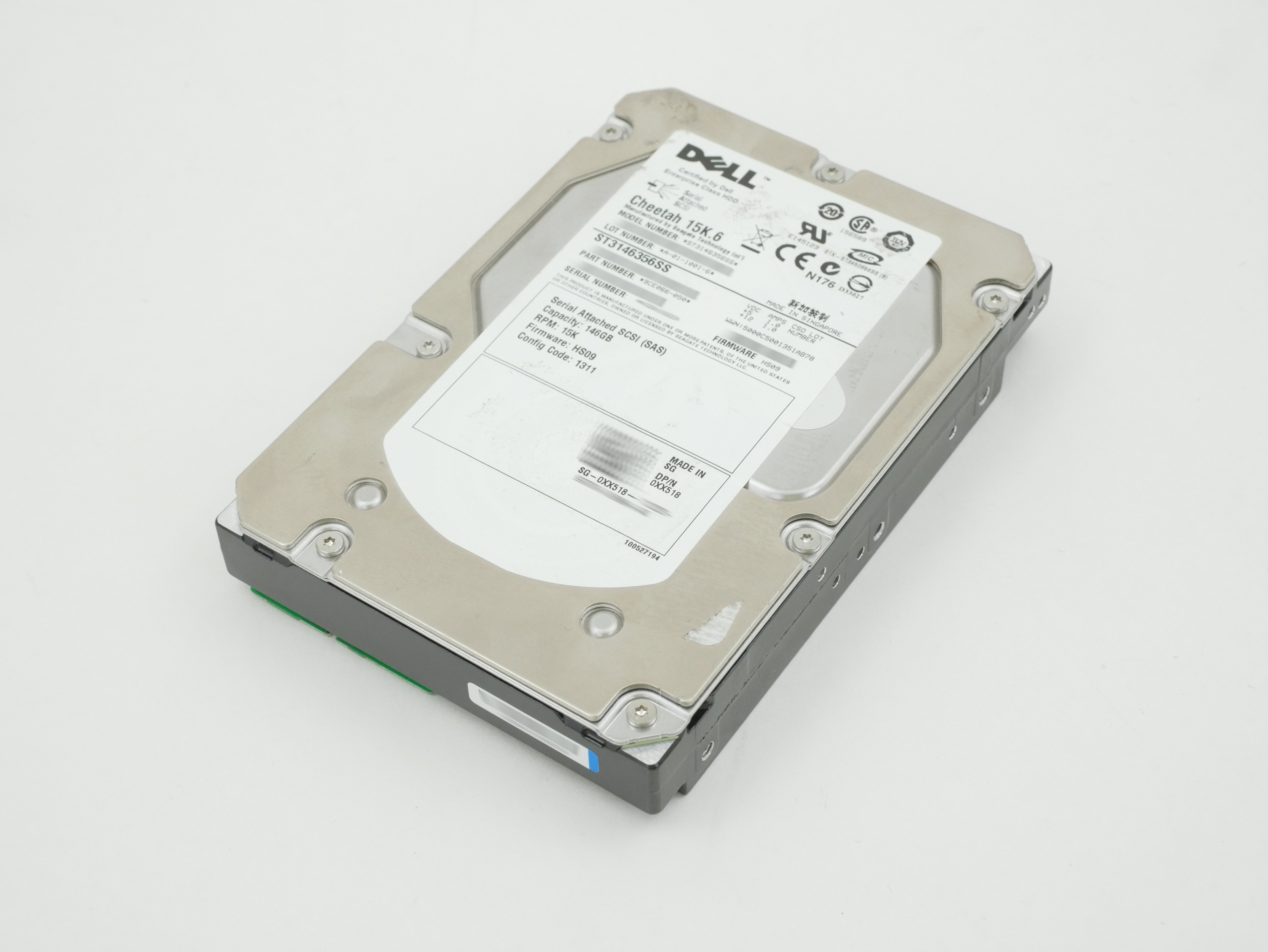 DELL Seagate Cheetah 146GB 15K RPM SAS 3Gb/s 3.5" ST3146356SS XX518 9CE066-050