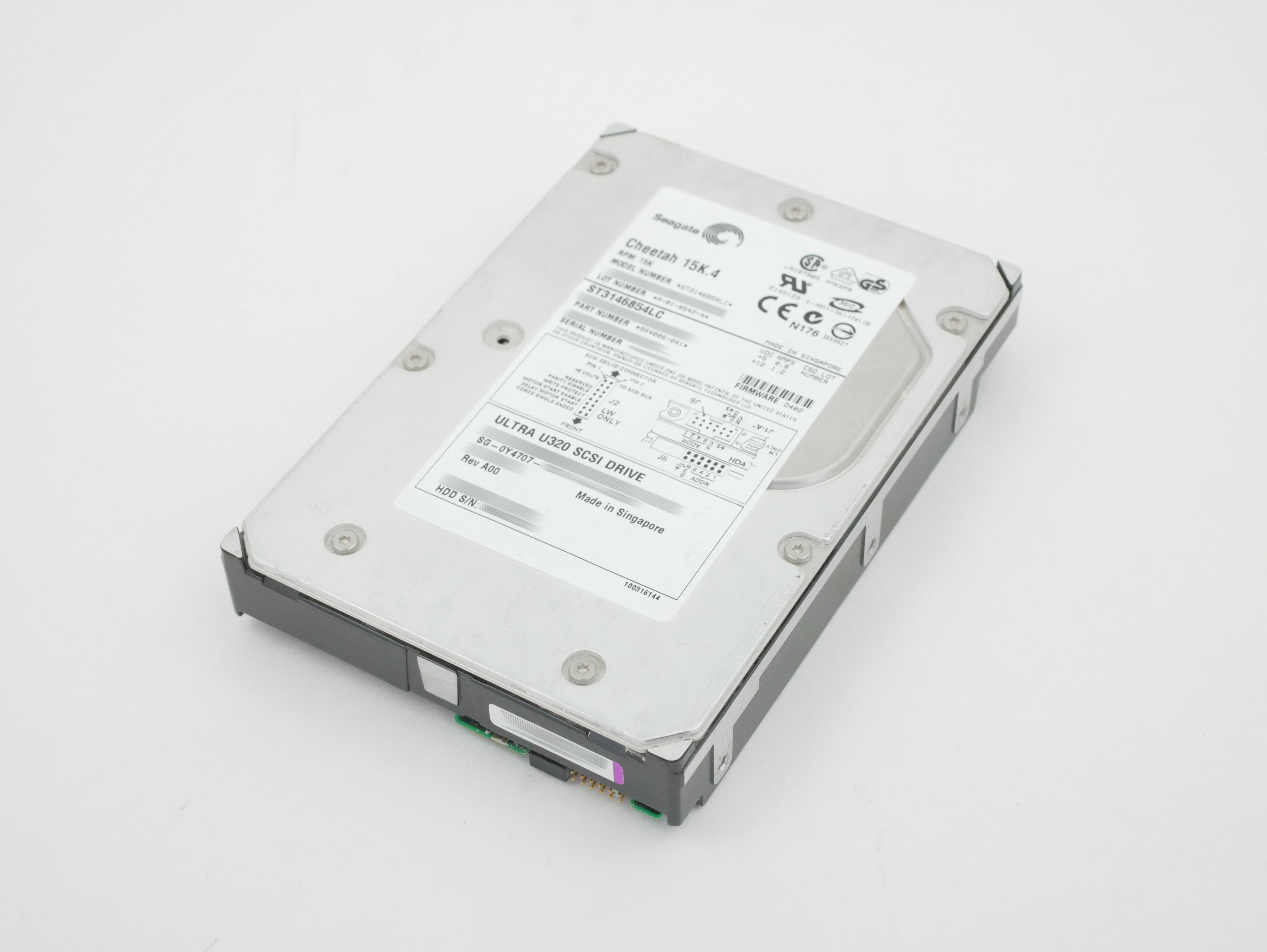 Dell Seagate 147GB 15K RPM 8MB Cache SCSI 3.5" ST3146854LC 9X4006-041 Y4707
