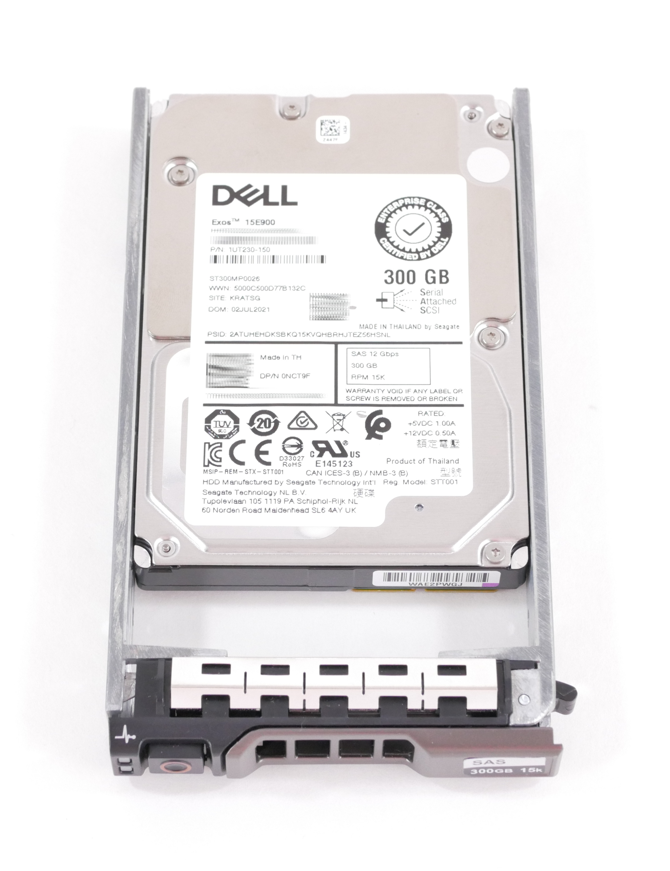 Dell Seagate 300GB ST300MP0026 15K RPM SAS 2.5" HS 400-AJRO 1UT230-150 NCT9F
