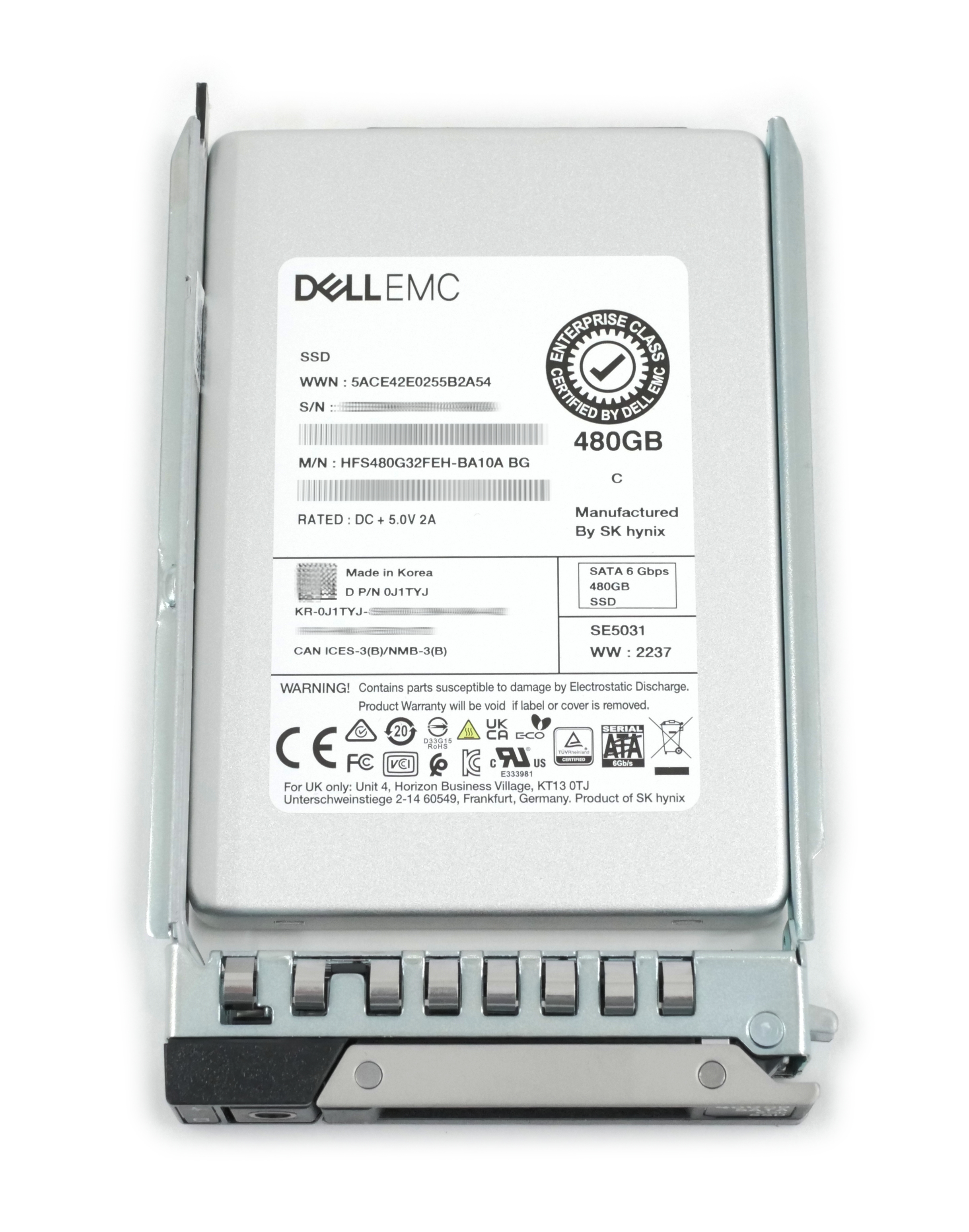 Dell EMC Hynix 480GB HFS480G32FEH-BA10A SATA 6Gb/s SSD J1TYJ - Click Image to Close