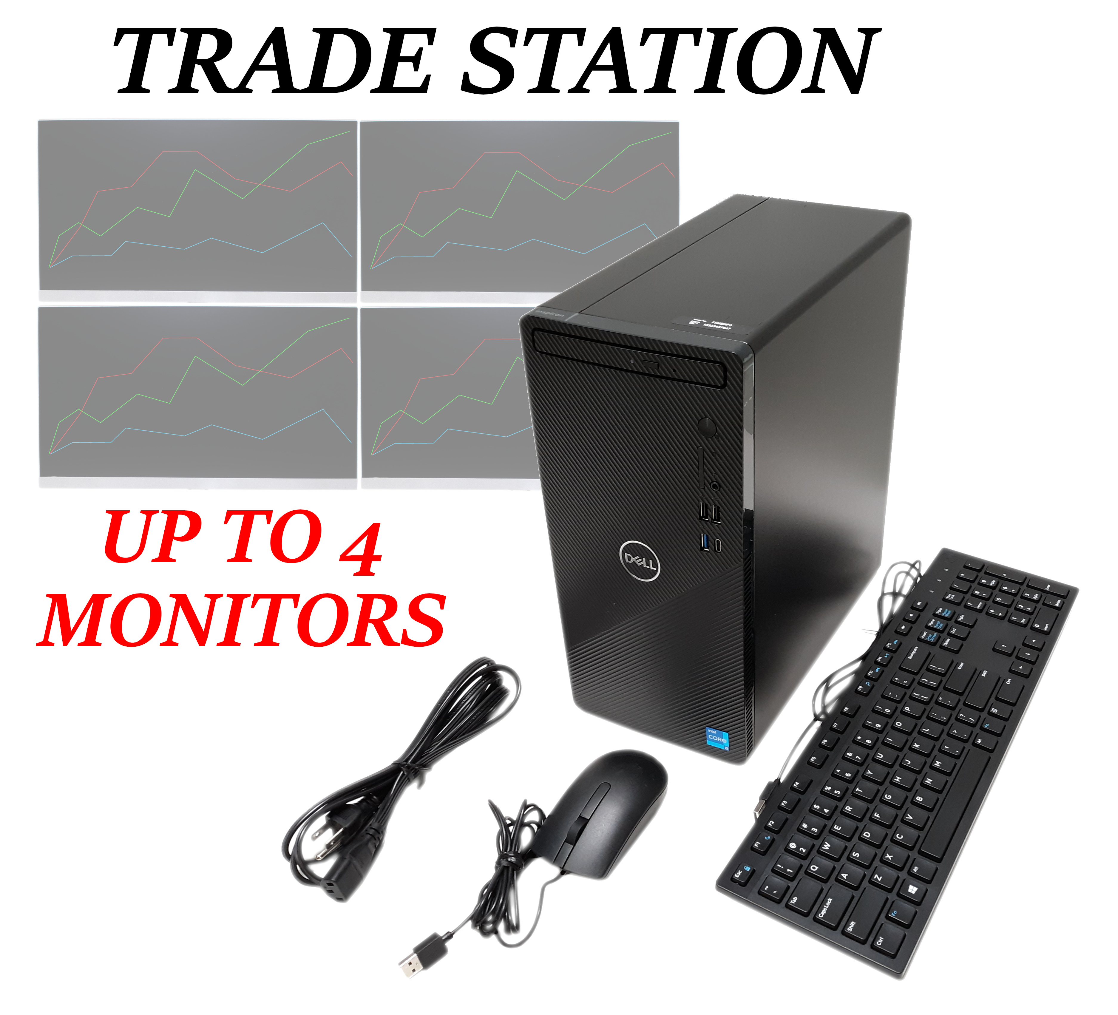 Dell Inspiron 3891 Trade Station up to 4 Monitors i5-11400 M.2 256GB HDD 1TB RAM 12GB PSU 260W DVD-RW Wi-Fi