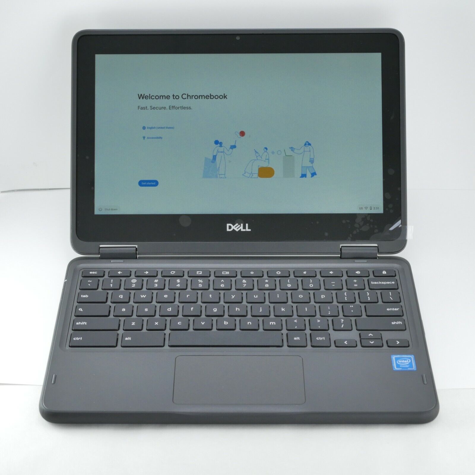 Dell Chromebook 3100 11.6" TouchScreen N4020 1.1GHz 4GB RAM 64GB eMMC 30T001 - Click Image to Close