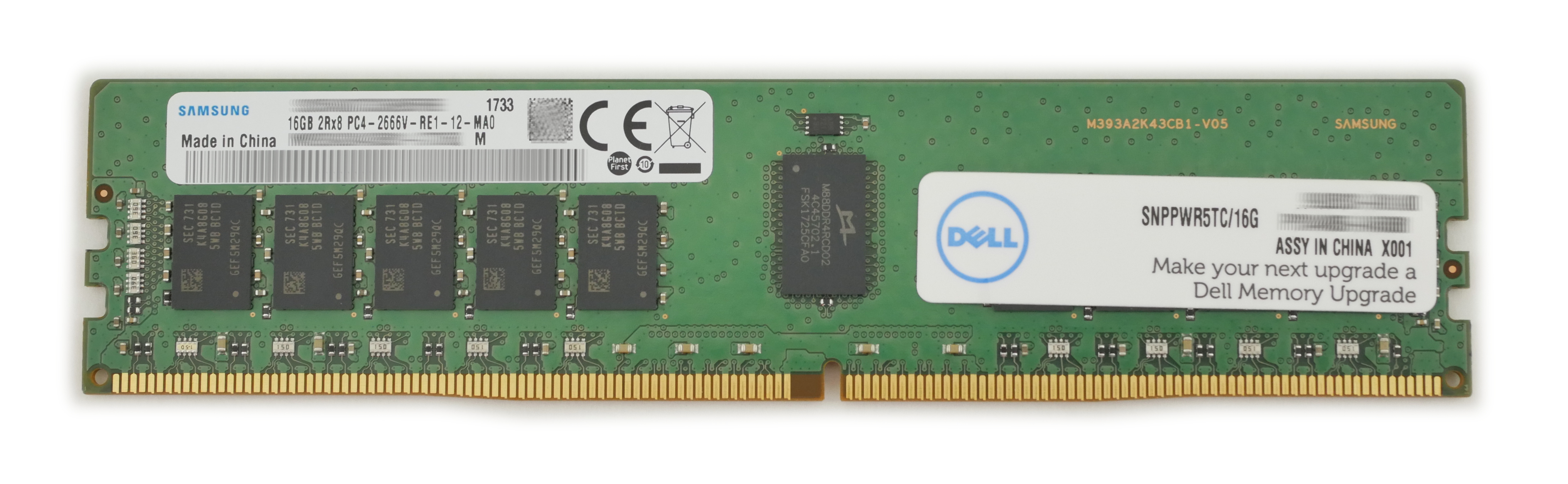 Dell 16GB 2rx8 DDR4 Rdimm Memory RAM 2666mhz SNPPWR5TC/16G - Click Image to Close