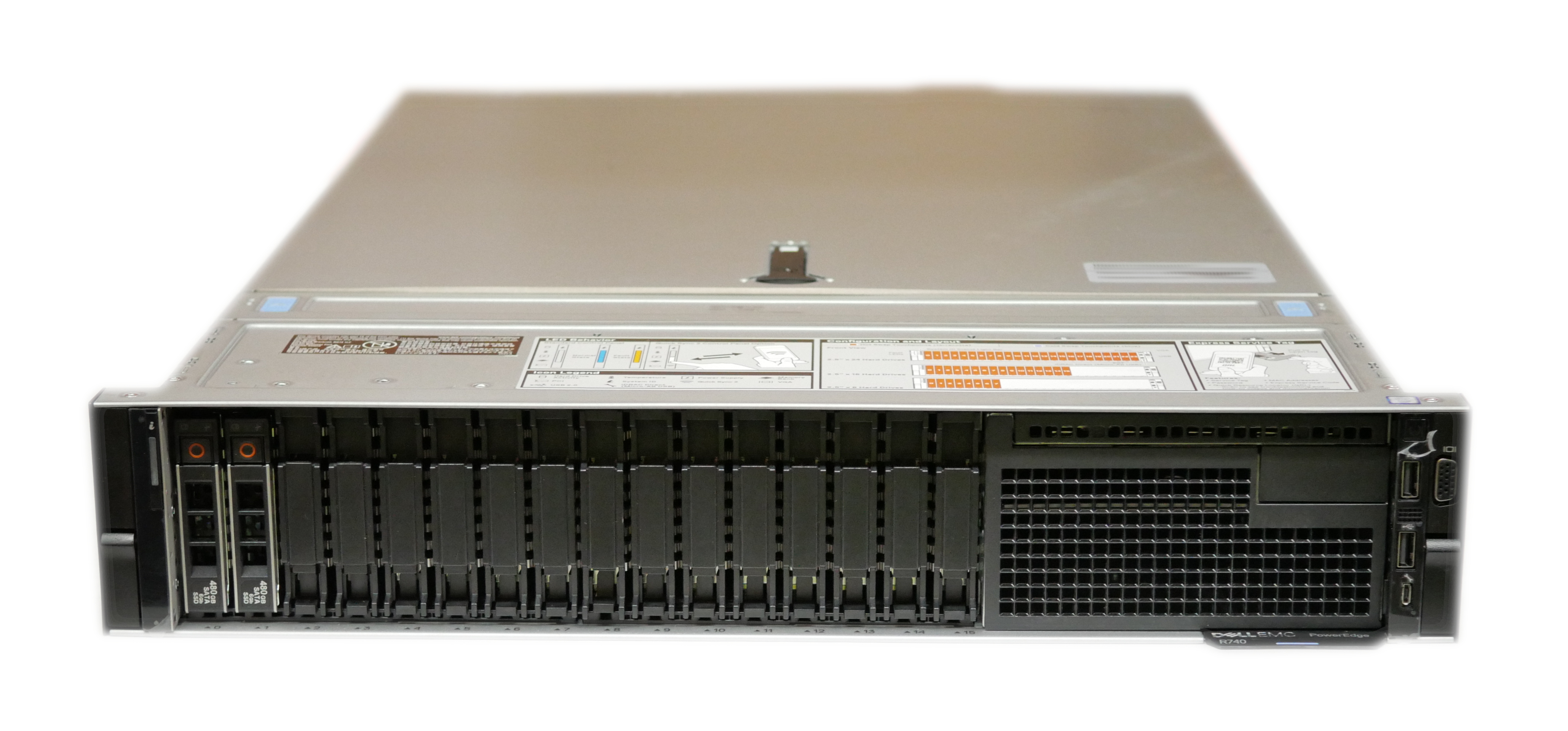 Dell EMC PowerEdge R740 2U 2x Xeon Gold 6234 RAM 256GB 2xSSD 480GB 16-bay CTO - Click Image to Close