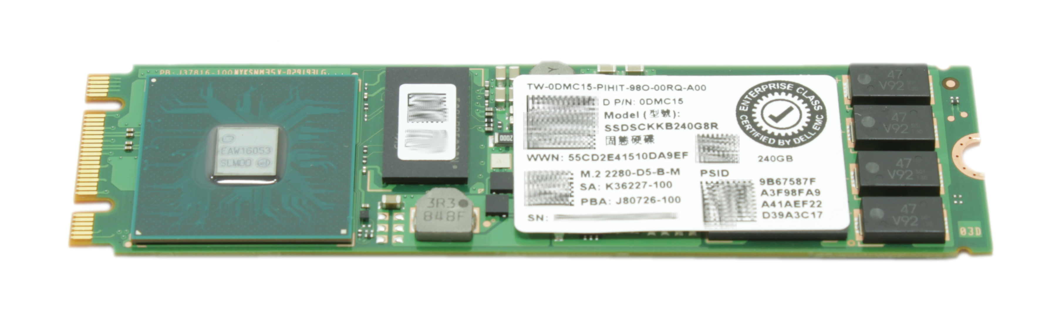 Dell 240Gb SSDSCKKB240G8R TLC SATA SSD M.2 6Gbps DMC15