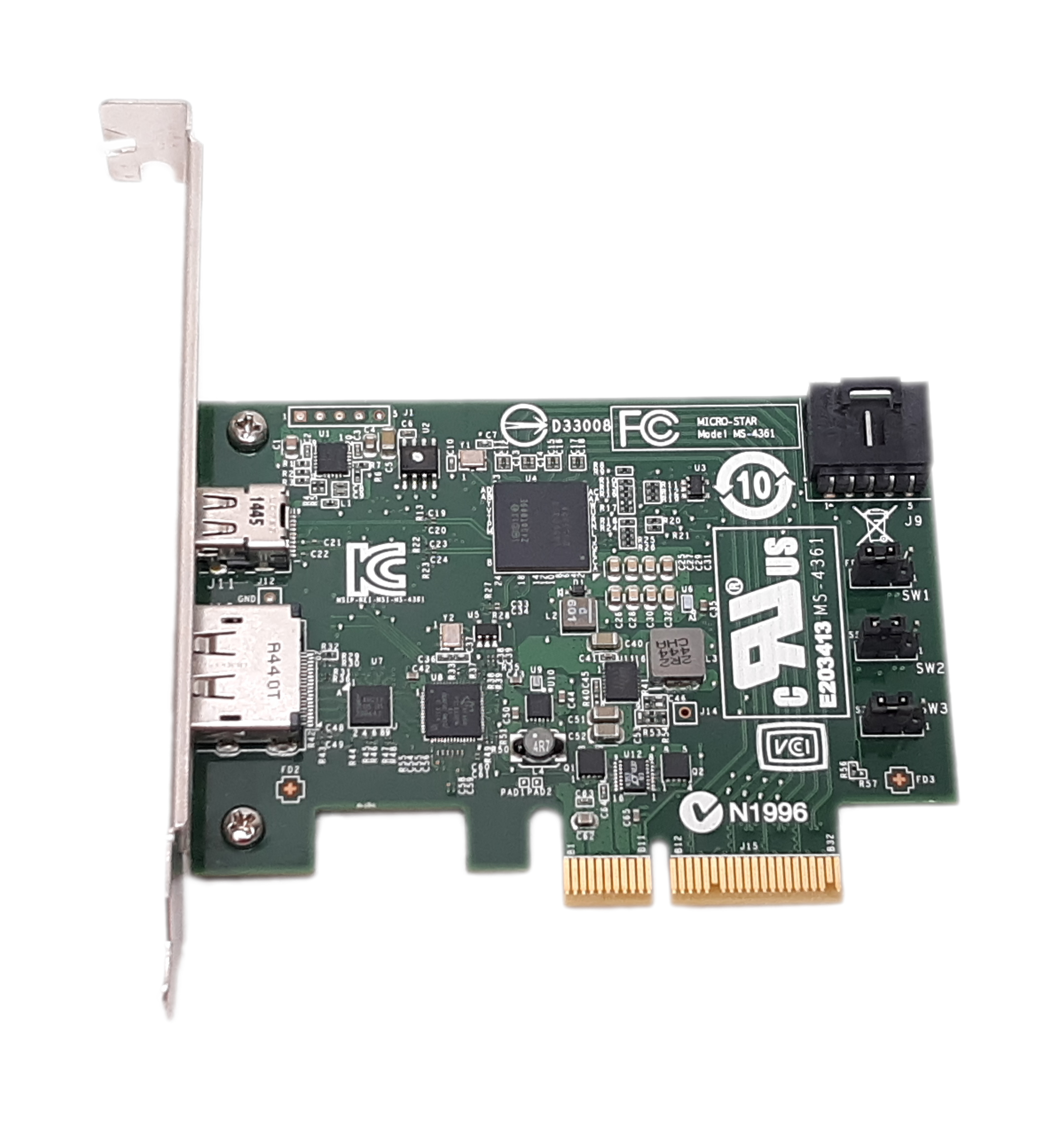 Dell Micro-Star MS-4361 Thunderbolt-2 Adapter DP to mini-DP PCIe x4 7HMHP - Click Image to Close