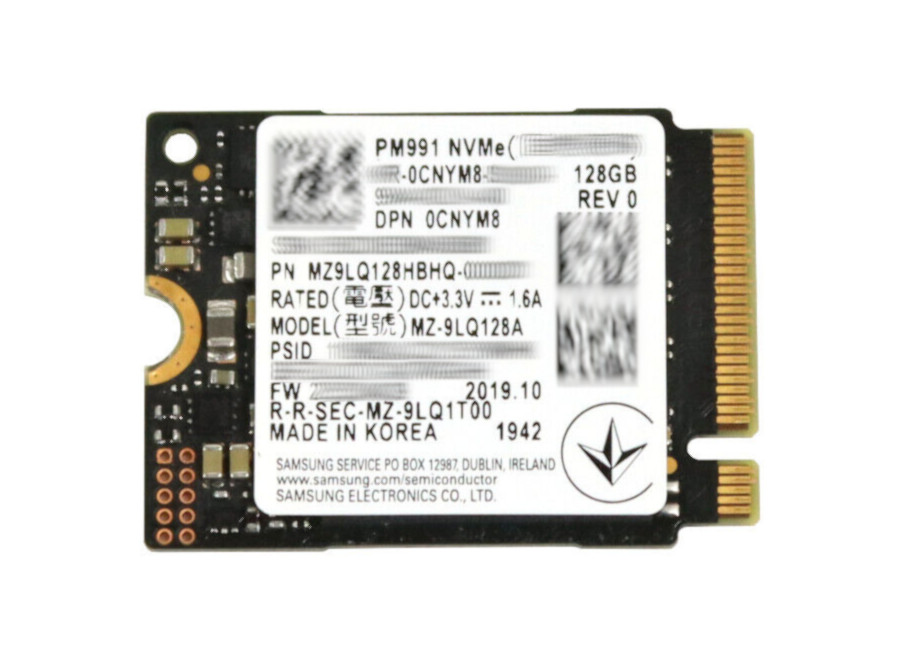 Dell PM991 MZ-9LQ128A 128GB M.2 2230 NVME PCIE GEN3 SSD MZ9LQ128HBHQ CNYM8 - Click Image to Close