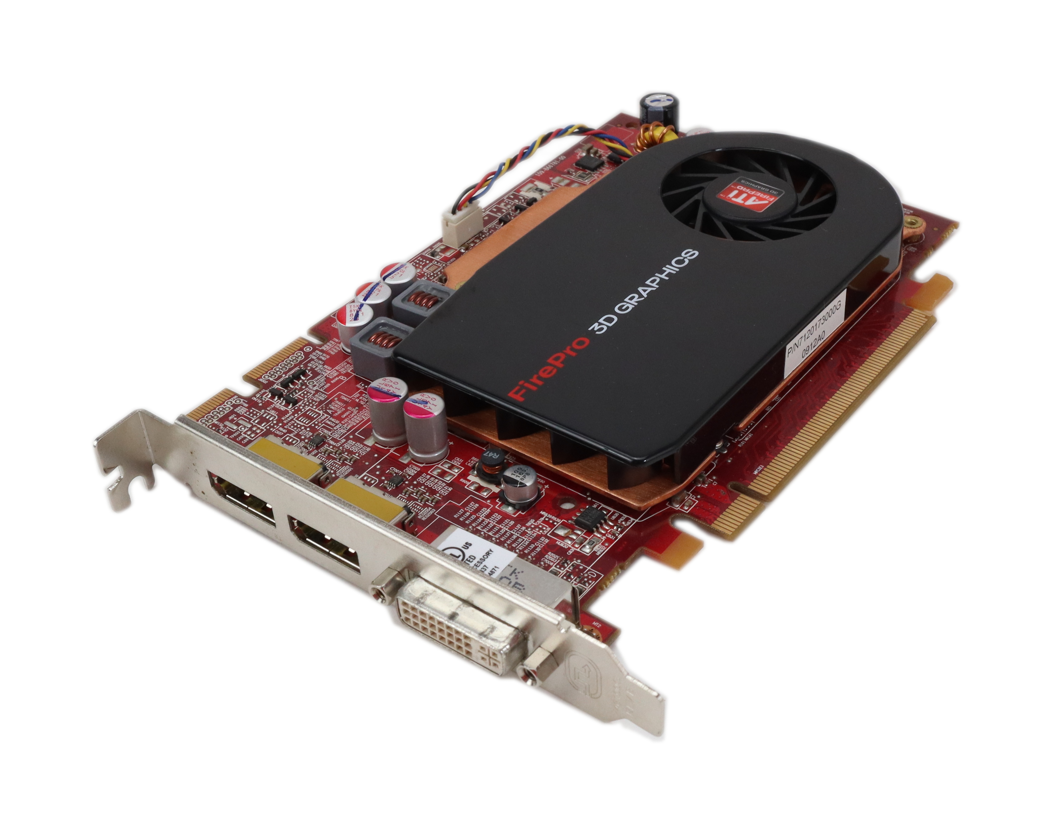 Dell ATI AMD FirePro V3750 256MB GDDR3 PCIe x16 DVI 2xDP 7120173000G K730M