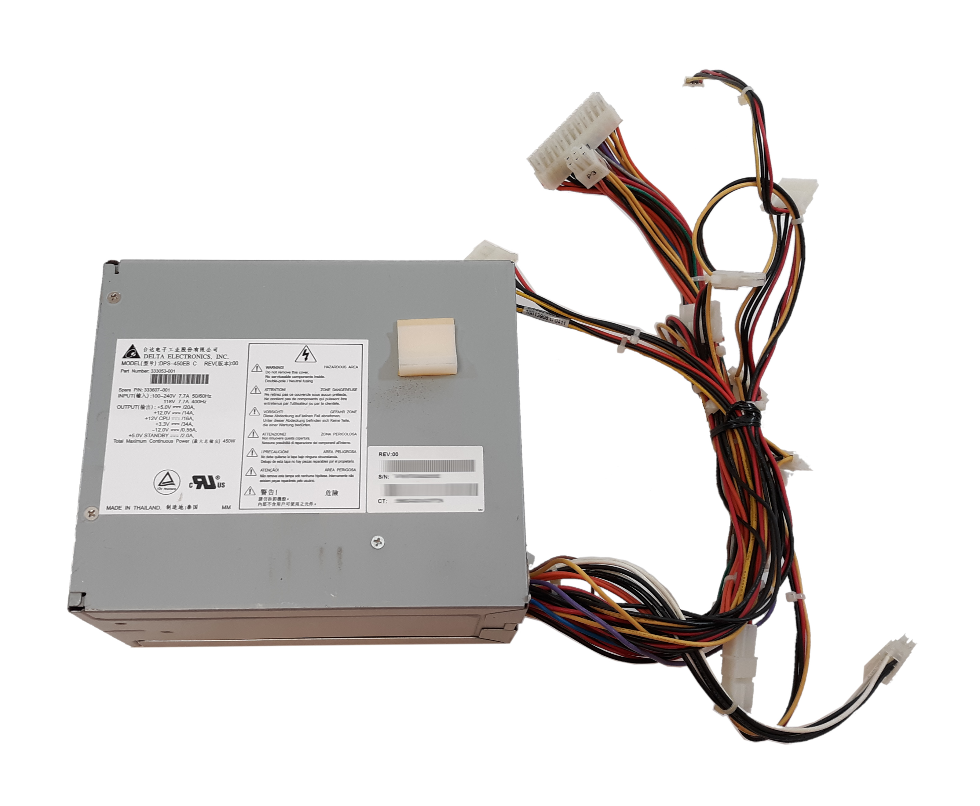 HP XW8000 PSU Delta DPS-450EB 450W 333053-001 333607-001 - Click Image to Close