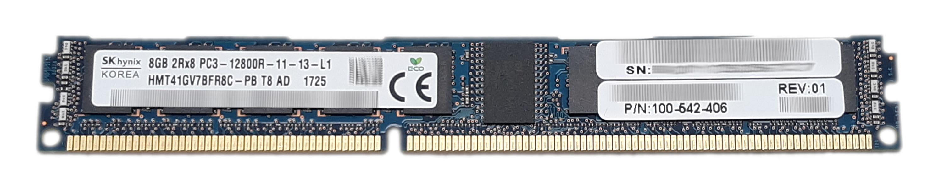 Hynix 8GB RAM HMT41GV7BFR8C-PB PC3-12800R DDR3 1600MHZ ECC Registered 100-542-406