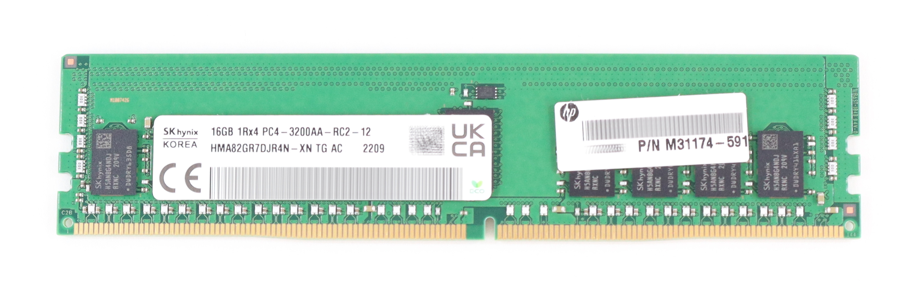 Hynix 16GB HMA82GR7DJR4N-XN 3200AA DDR4 Dimm 288-pin ECC Reg 1.2V 5YZ54AT - Click Image to Close