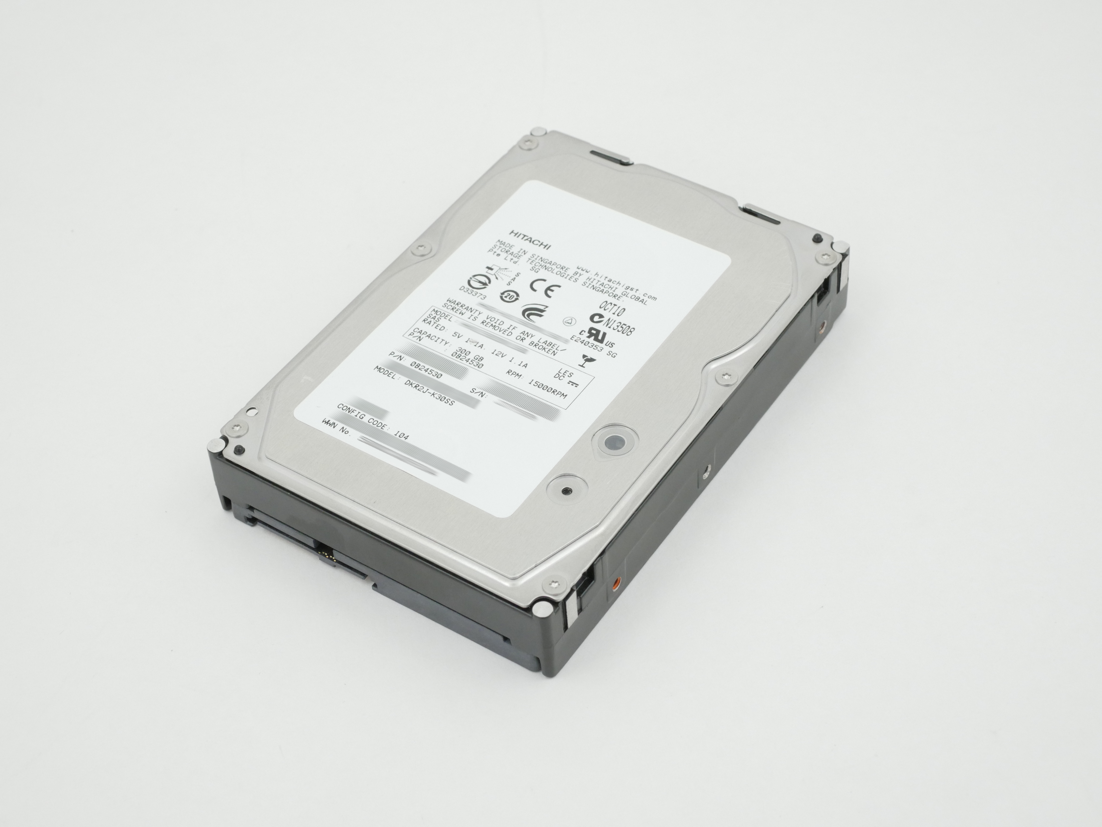 Hitachi 300GB 15k RPM SAS 6Gb/s 3.5" 0B24530 DKR2J-K300SS DKR2J-K30SS