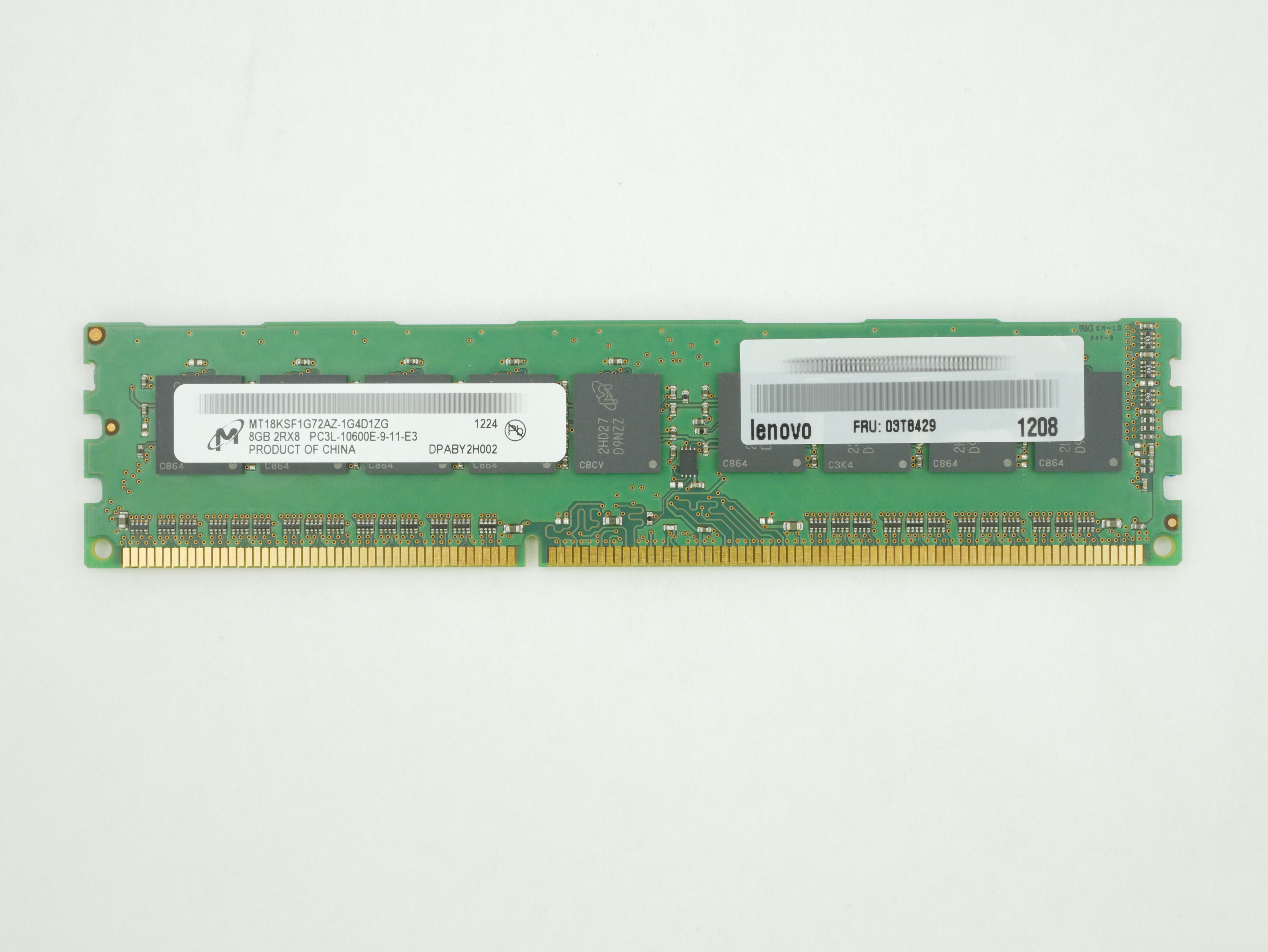 Lenovo 8GB MT18KSF1G72AZ-1G4D1 PC3-10600E DDR3-1333MHz 03T8429