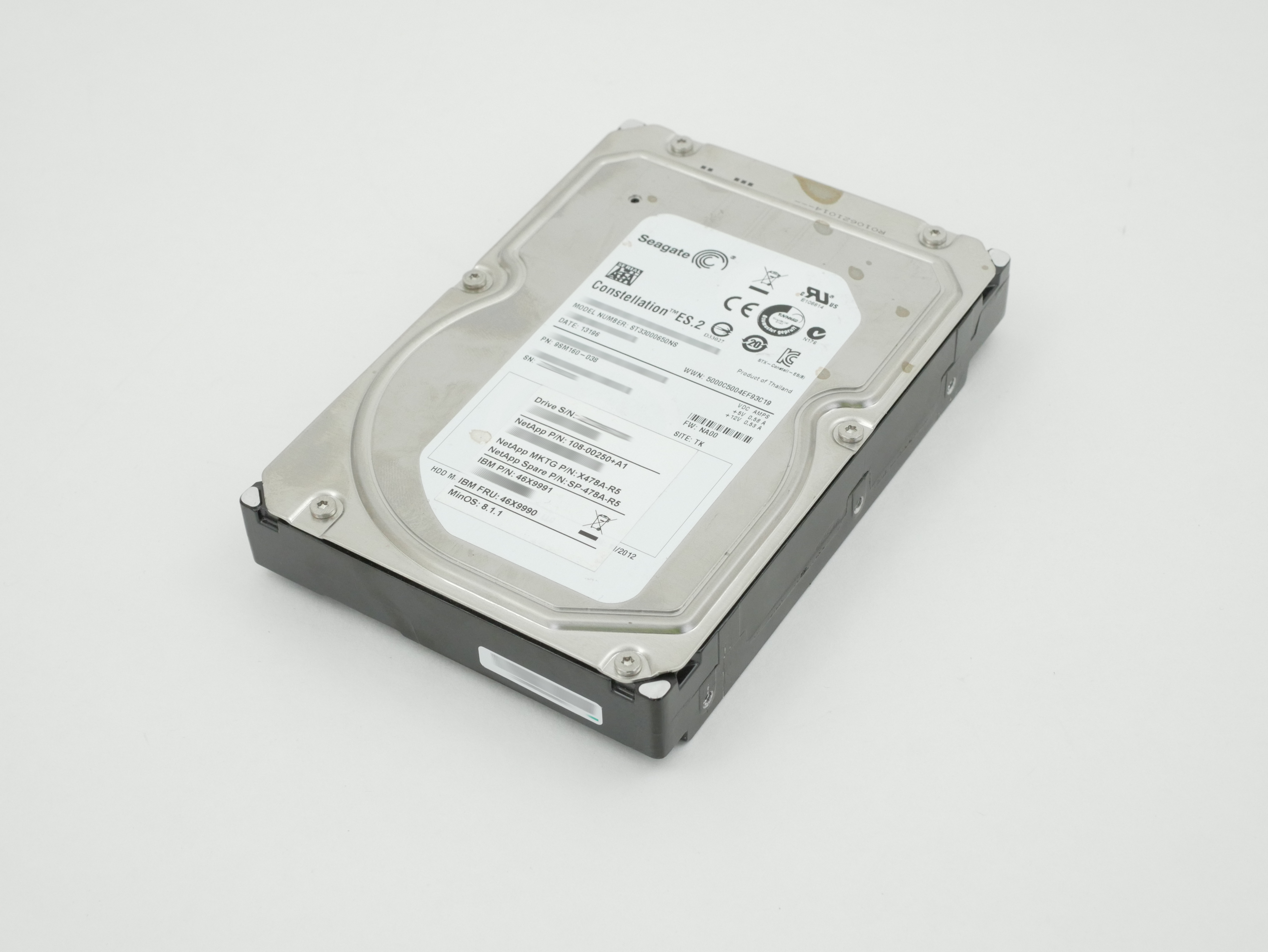 IBM 3TB 7200RPM SATA 6Gb/s 3.5" 46X9990 46X9991 X478A-R5 SP-478A-R5