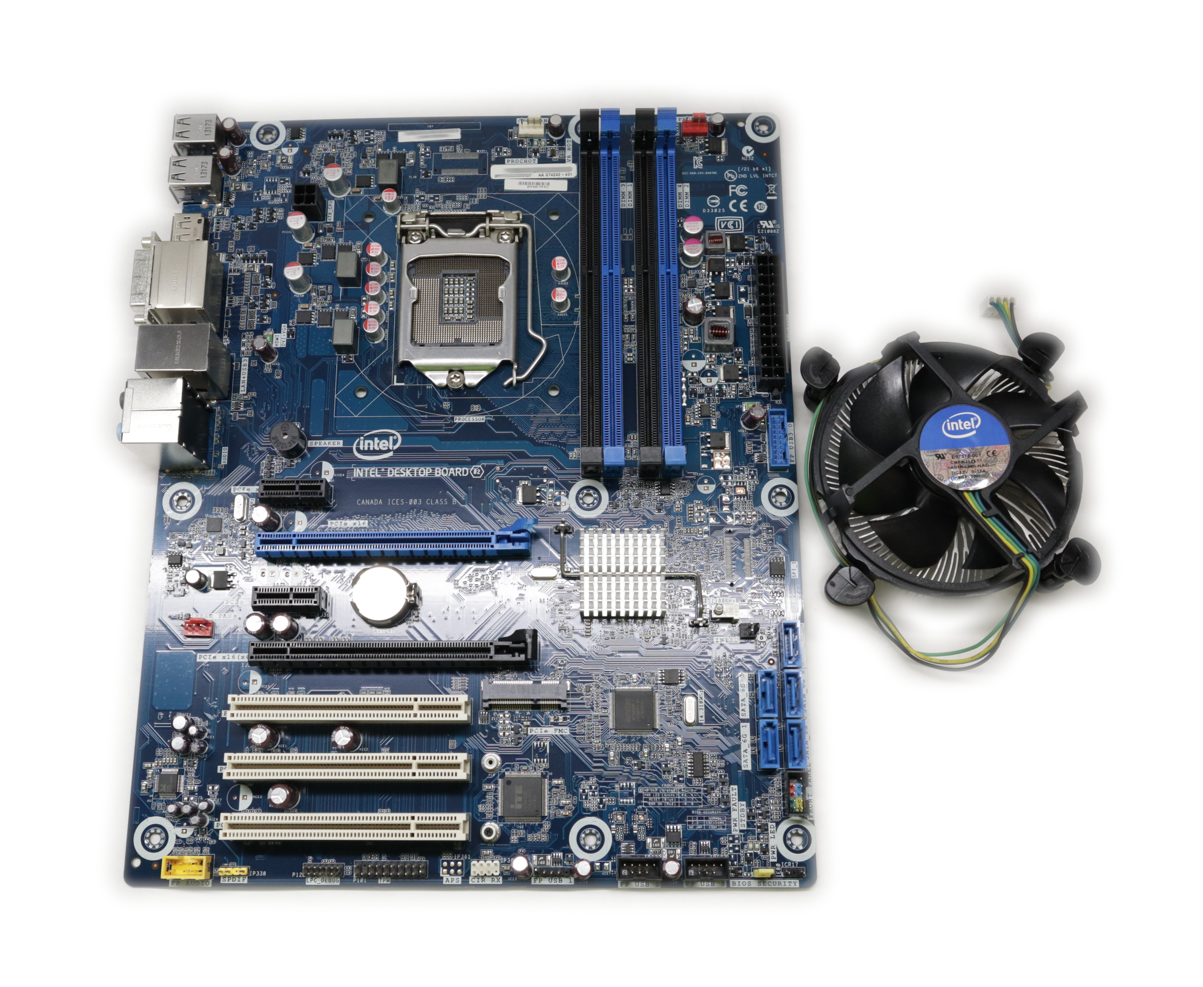 Intel DH87MC Desktop Motherboard H8 LGA1150 DDR3 G74242-401 with Cooler