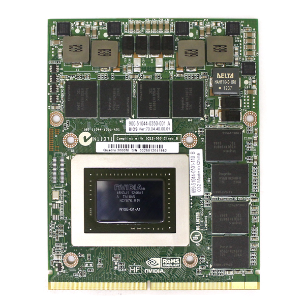 HP Nvidia Quadro 3000M 2GB MXM GPU 717251-001 A2HG99AV Z1 - Click Image to Close