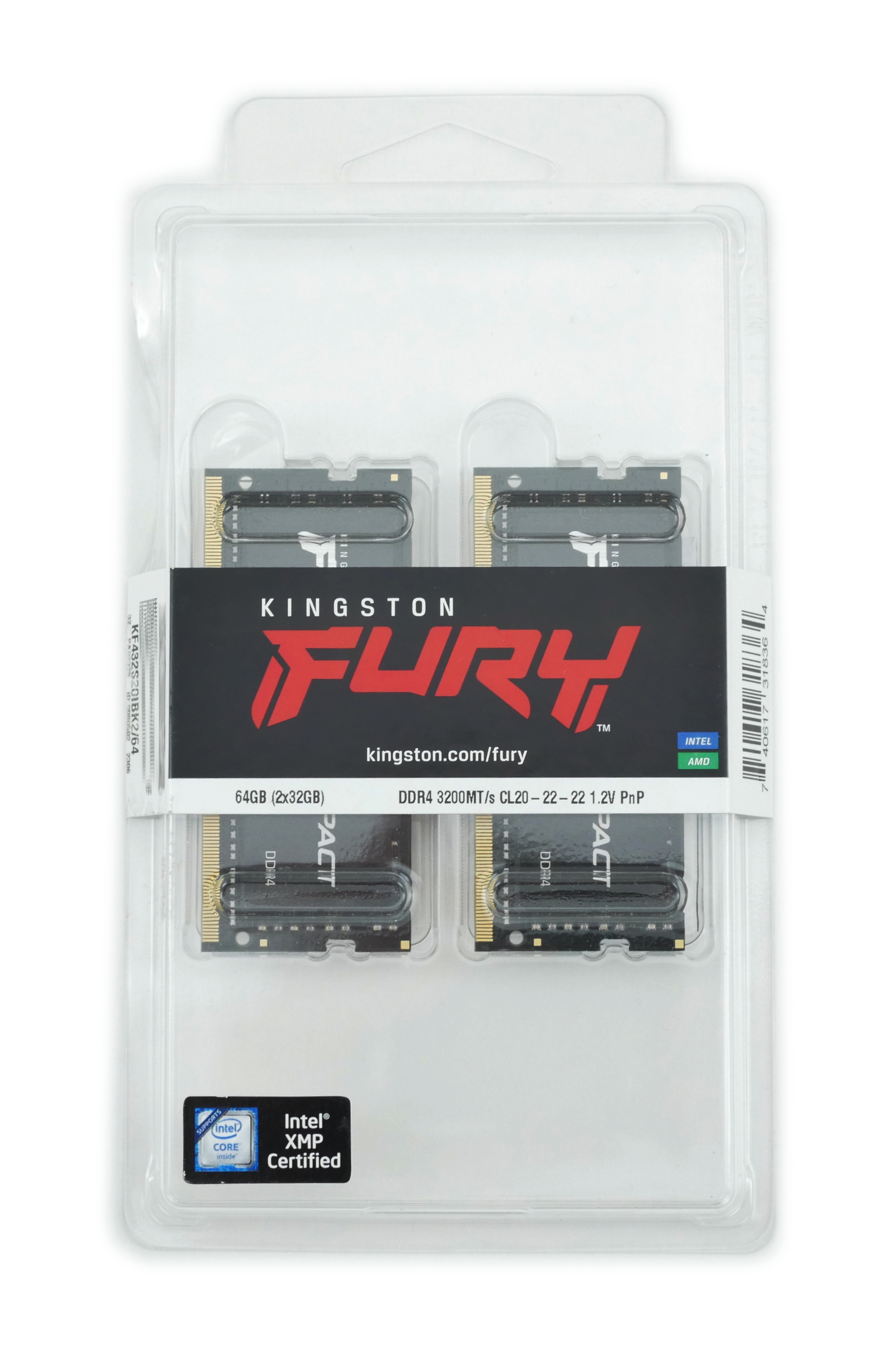 Kingston Fury Impact 64GB (2x32GB) KF432S20IBK2/64 DDR4 3200MHz SODIMM 260pin - Click Image to Close