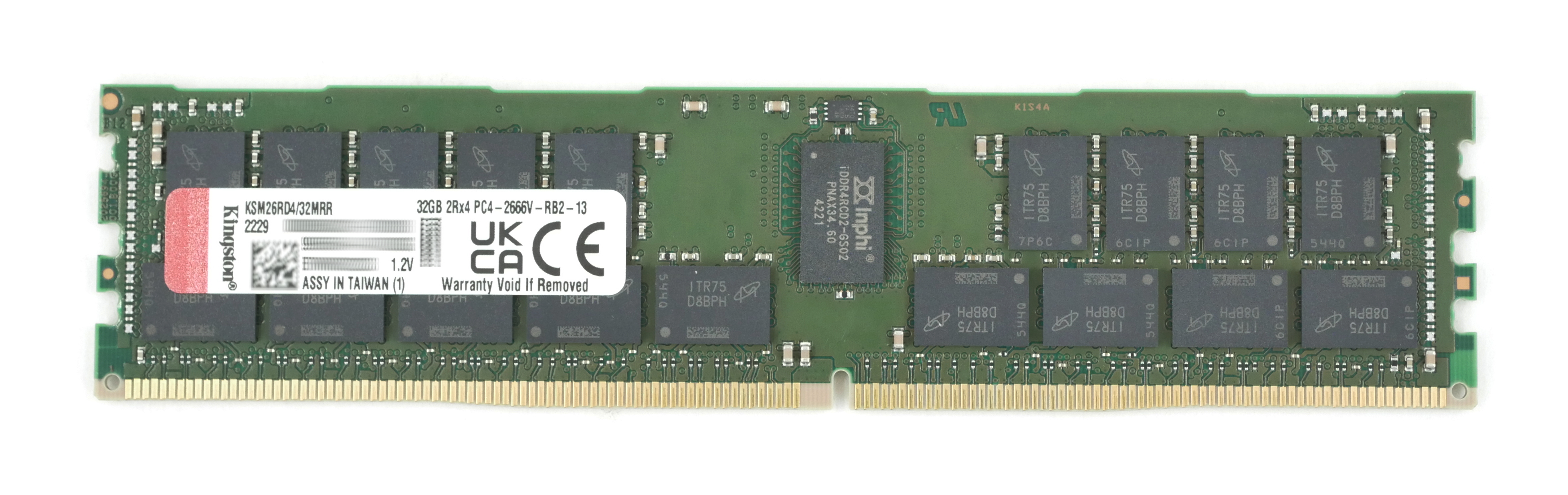 Kingston 32GB DDR4 2666MHz PC4-21300 RDIMM 288 Pin ECC REG KSM26RD4/32MRR