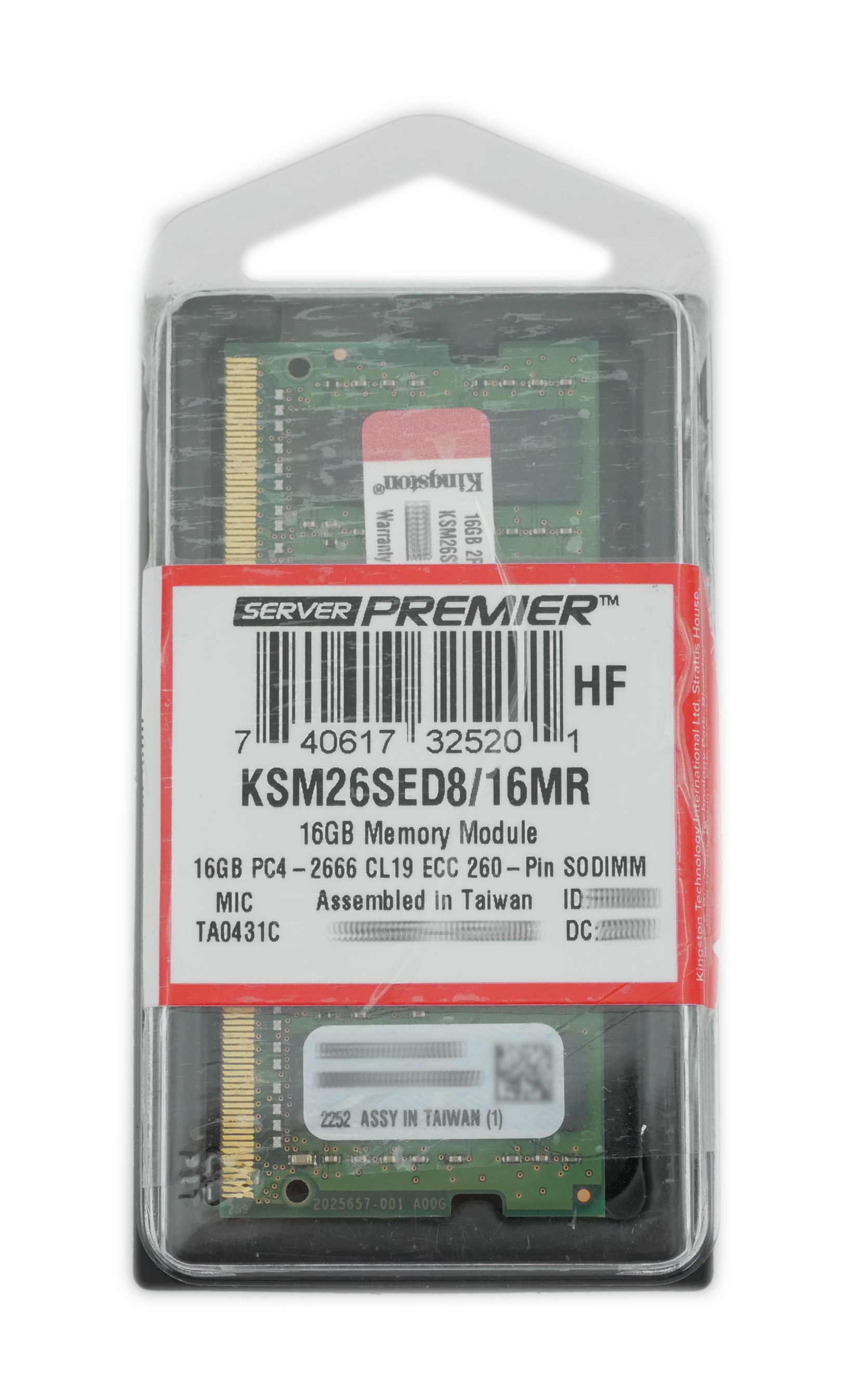 Kingston 16GB KSM26SED8/16MR DDR4 2666MHz SODIMM 260pin 1.2v ECC Unbuffered - Click Image to Close