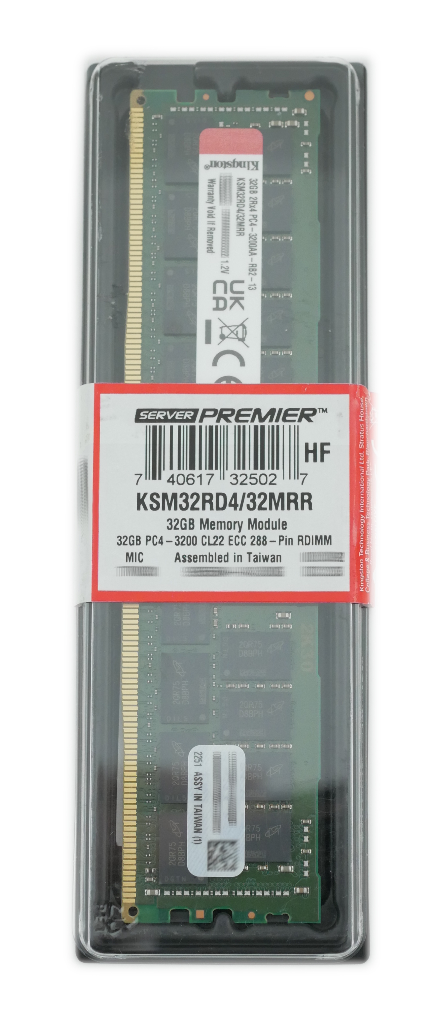 Kingston 32GB KSM32RD4/32MRR DDR4 PC4-25600 Dimm 288pin ECC 1.2v - Click Image to Close