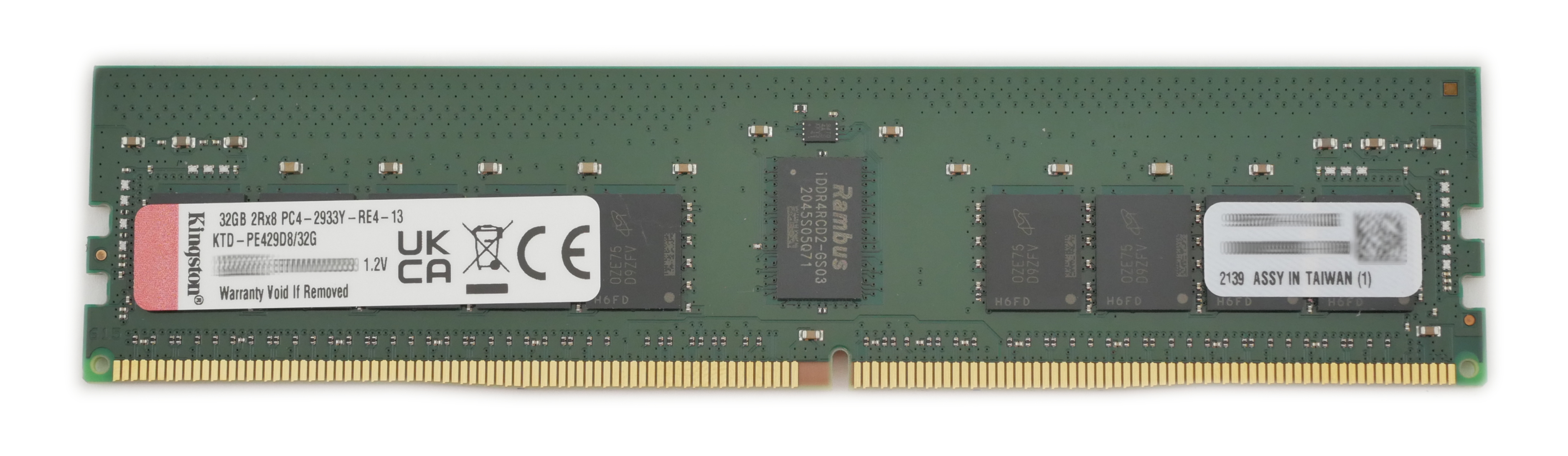 Kingston 32GB KTD-PE429D8/32G PC4-2933Y Dimm 288pin - Click Image to Close