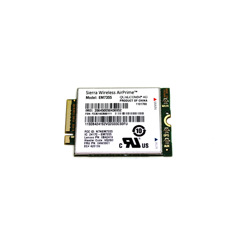 Lenovo ThinkPad GOBI 5000 Mobile AT&T 0C52886 EM7355 Qualcomm 4G - Click Image to Close