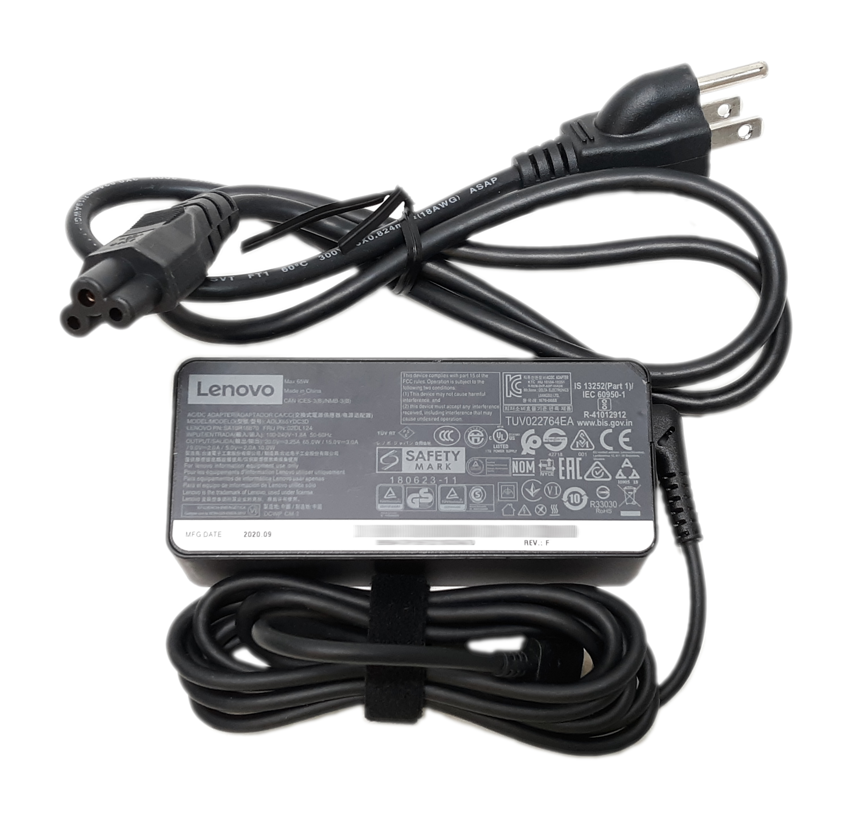 Lenovo AC Power Adapter ADLX65YLC3D 65W USBC Input 100240V 1.8A