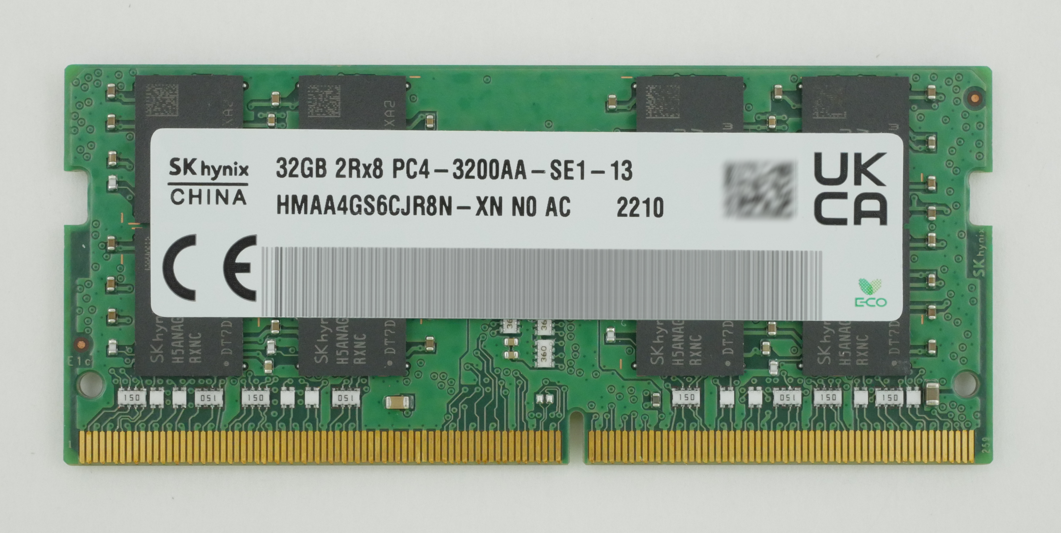 SK Hynix 32GB PC4-3200AA DDR4 SODIMM Non-ECC Unbuffered 260pin HMAA4GS6CJR8N-XN