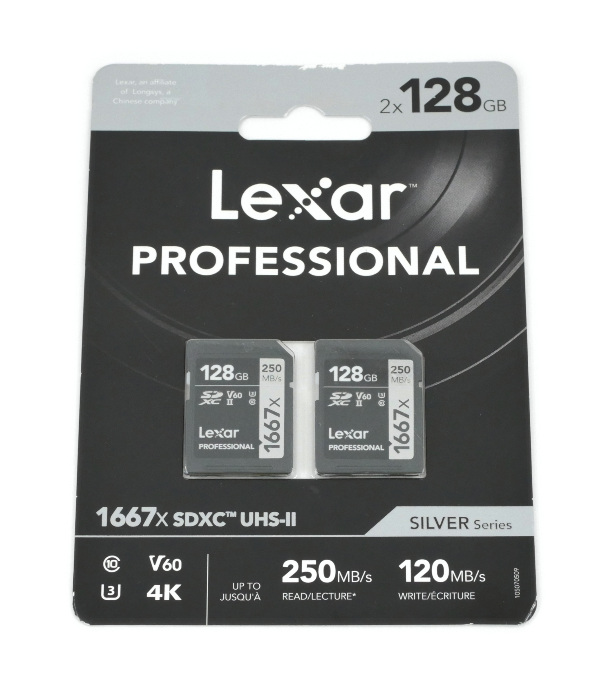 Lexar 128GB Professional 1667x UHS-II SDXC Memory Card (2-Pack) LSD128CBNA16672 - Click Image to Close