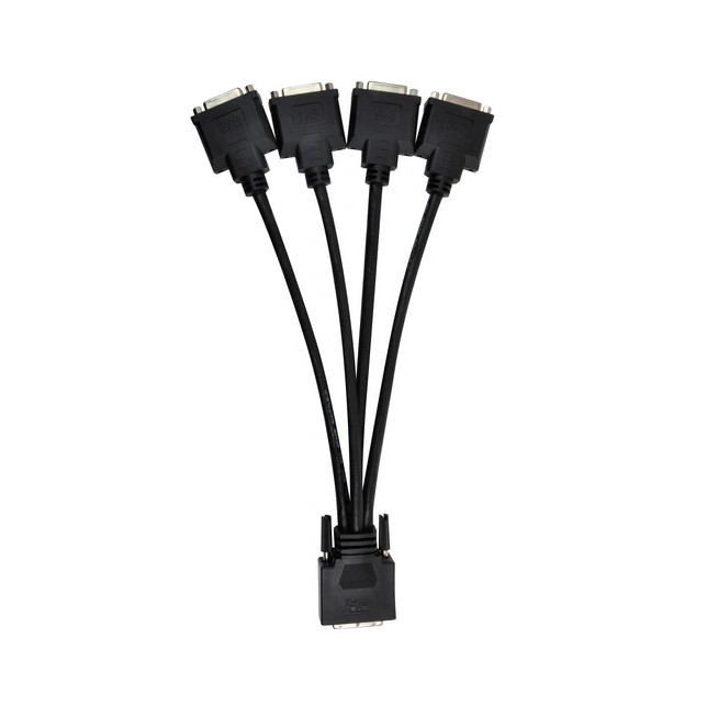 Matrox 11MQDAP-128 KX20 to Quad DVI 1Ft Cable 16075-02 Black 4 Way DVI-I Dual L