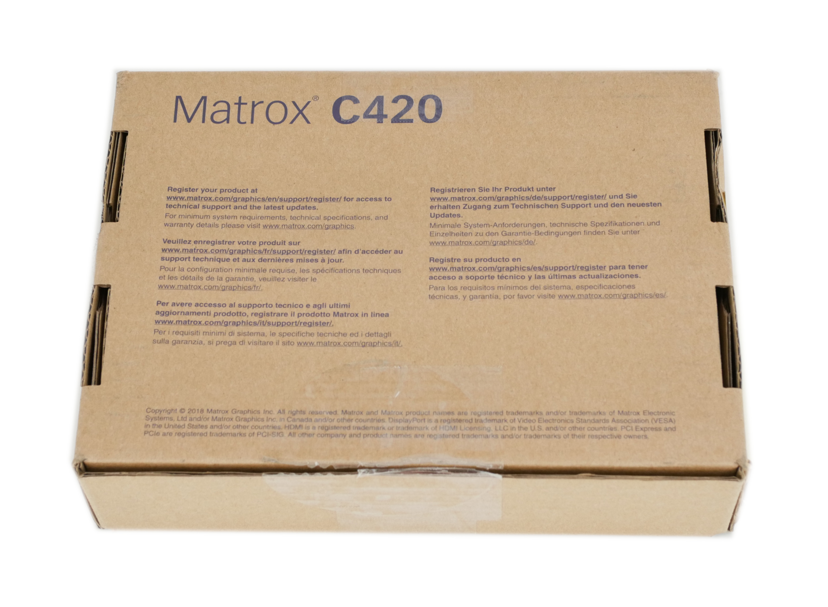Matrox C420 4GB GDDR5 PCIe x16 3.0 4x miniDP C420-E4GBLAF Video Card ...