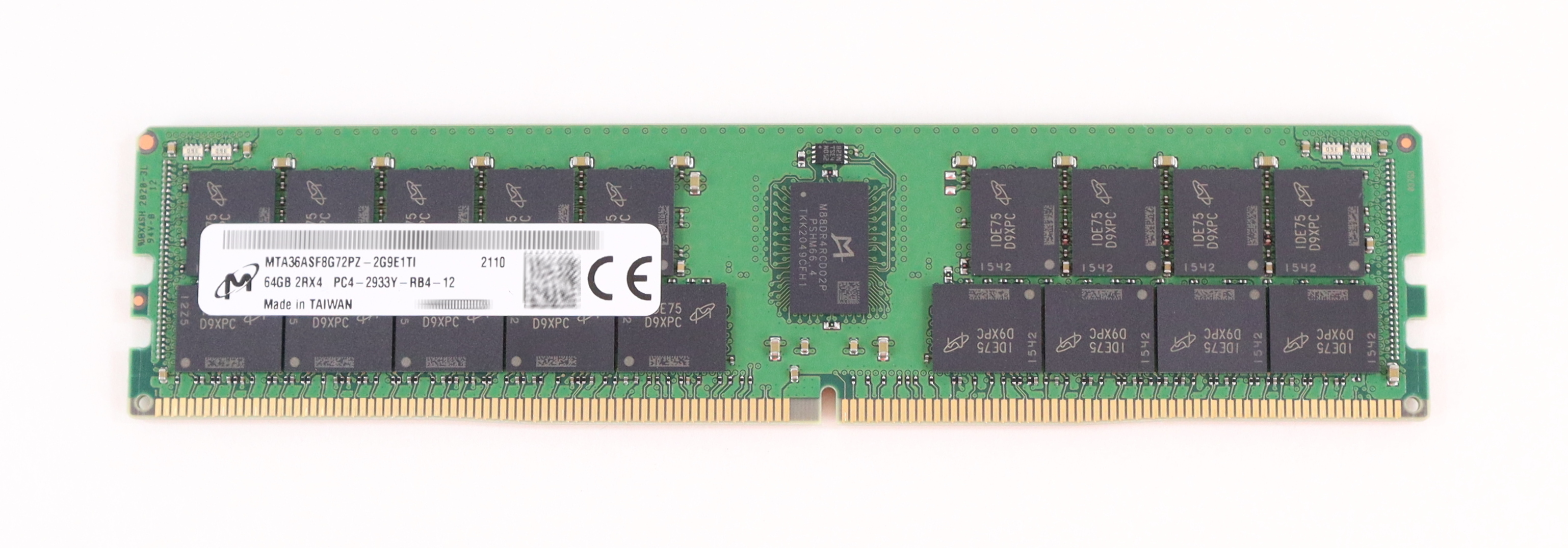 Micron 64GB MTA36ASF8G72PZ-2G9E1 PC4-2933Y DDR4 23400 Dimm 288-in ECC Reg 1.2V