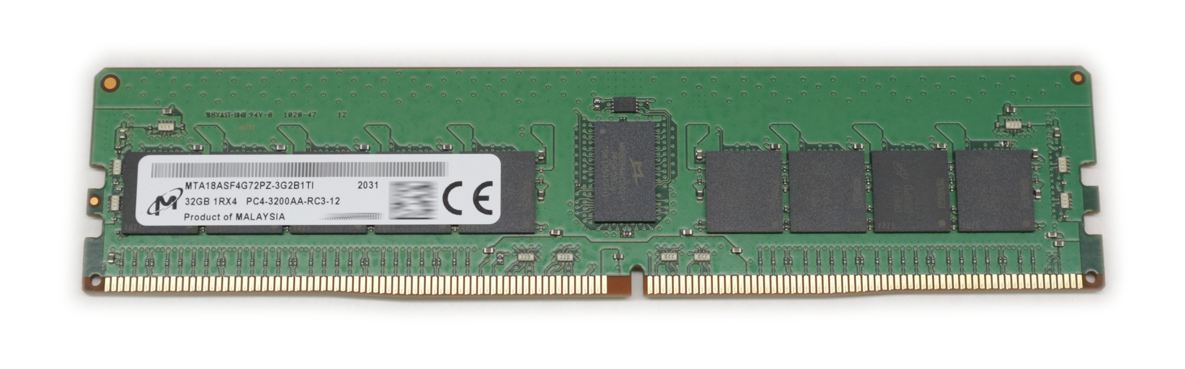Micron 32GB MTA18ASF4G72PZ-3G2B DDR4 3200Mhz 1.2V RDIMM 288-pin Server