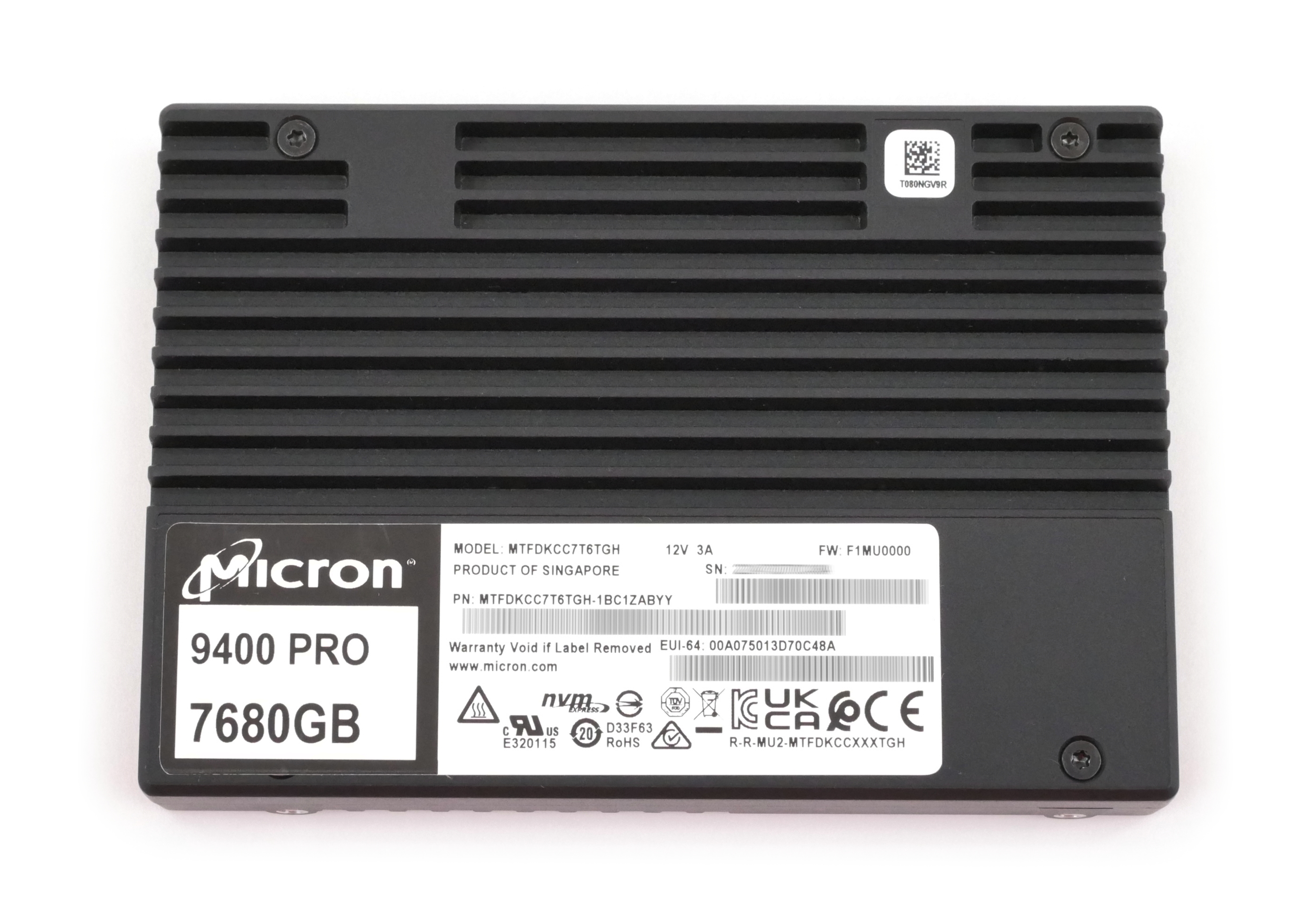 Micron 9400 Pro Enterprise 7.68TB MTFDKCC7T6TGH-1BC1ZABYY SSD U.3 PCIe NVMe 2.5" - Click Image to Close