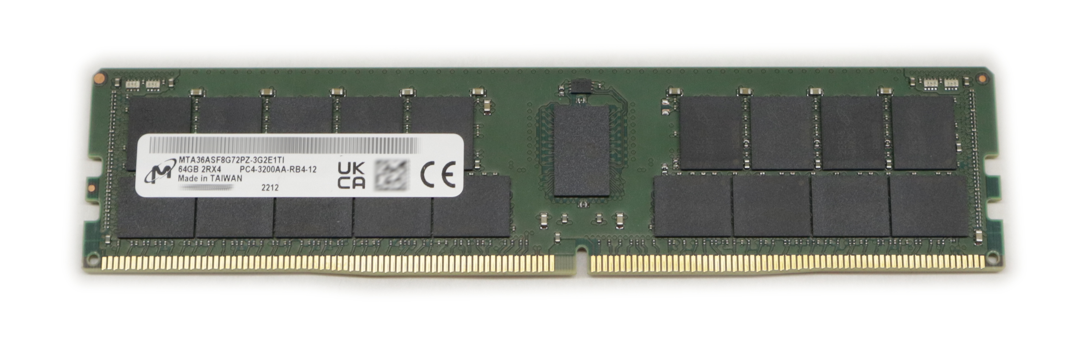 Micron 64GB MTA36ASF8G72PZ-3G2E1 3200Mhz DDR4 ECC Reg 1.2 288-Pin RDIMM